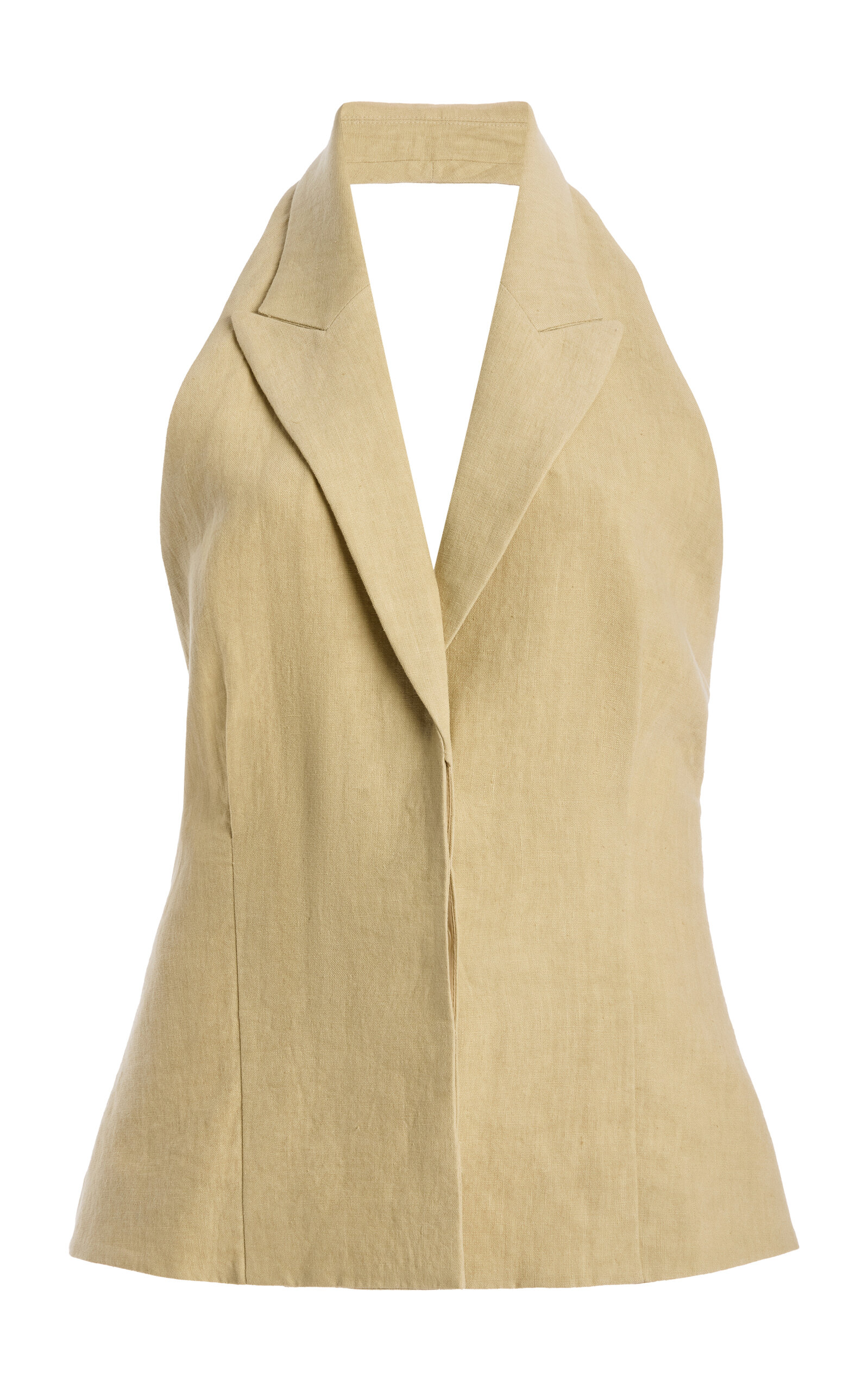 TWP Kaitlyn Linen Top - Khaki - XXS