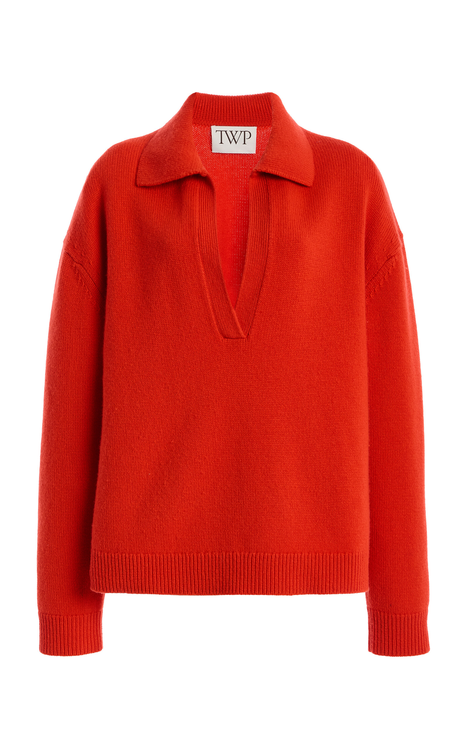 TWP Boy Henley Cashmere Sweater - Red - XXS - Women's Clothing
