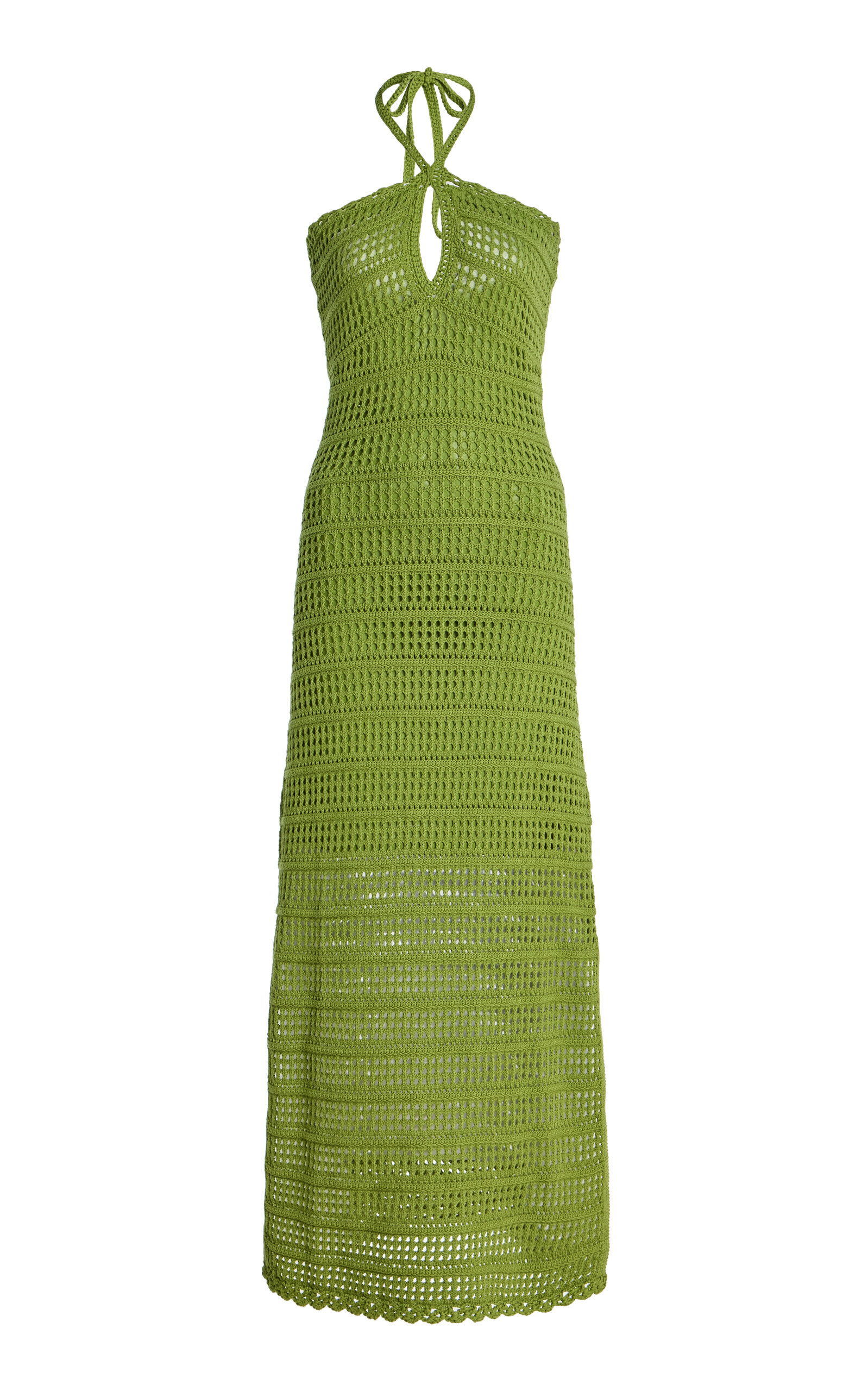 Simkhai Koah Cotton-blend Dress In Green