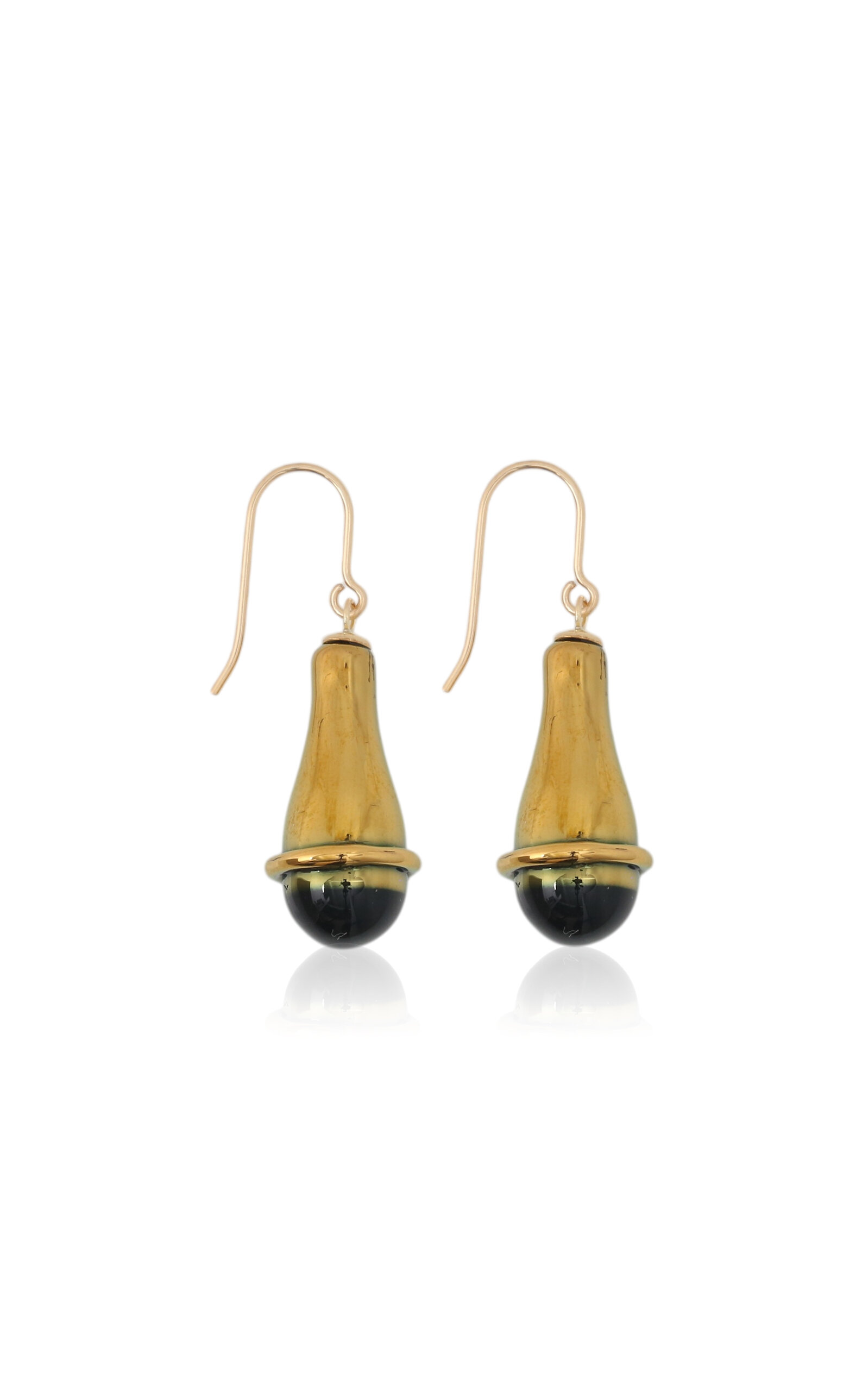 Gold Fumed Drop Earrings