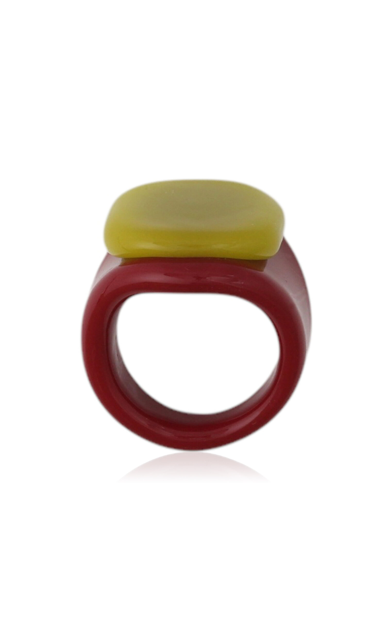 White Flower Glass Ring