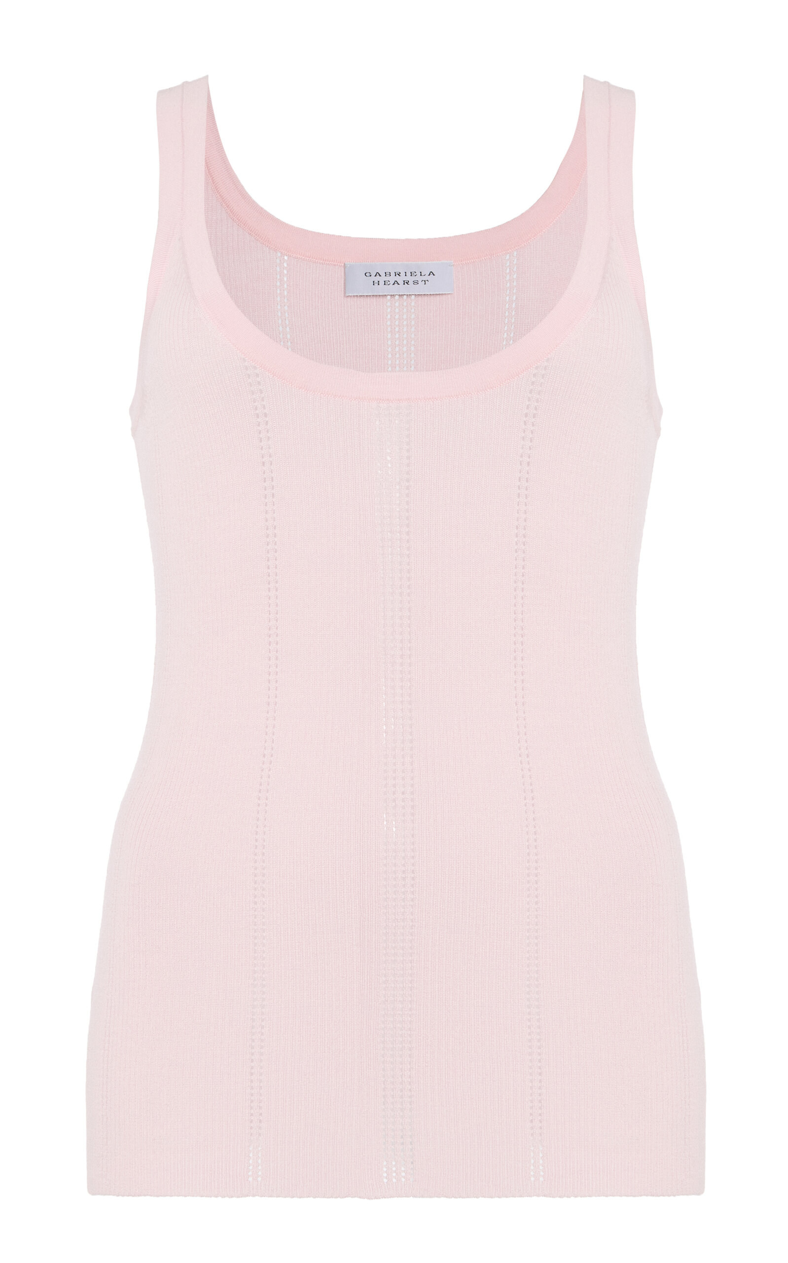 Gabriela Hearst Lucy Pointelle-knit Wool Tank Top In Pink