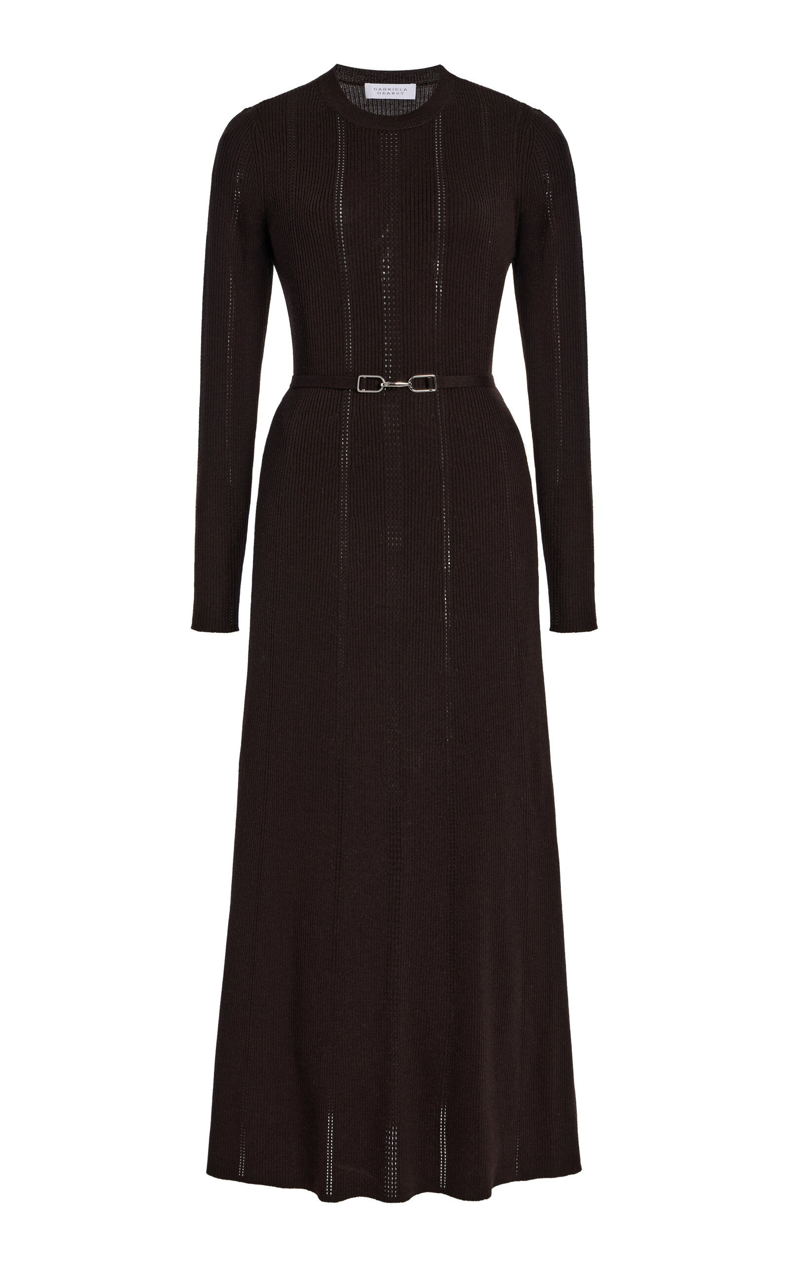 Gabriela Hearst Imagene Knit Wool Maxi Dress In Brown