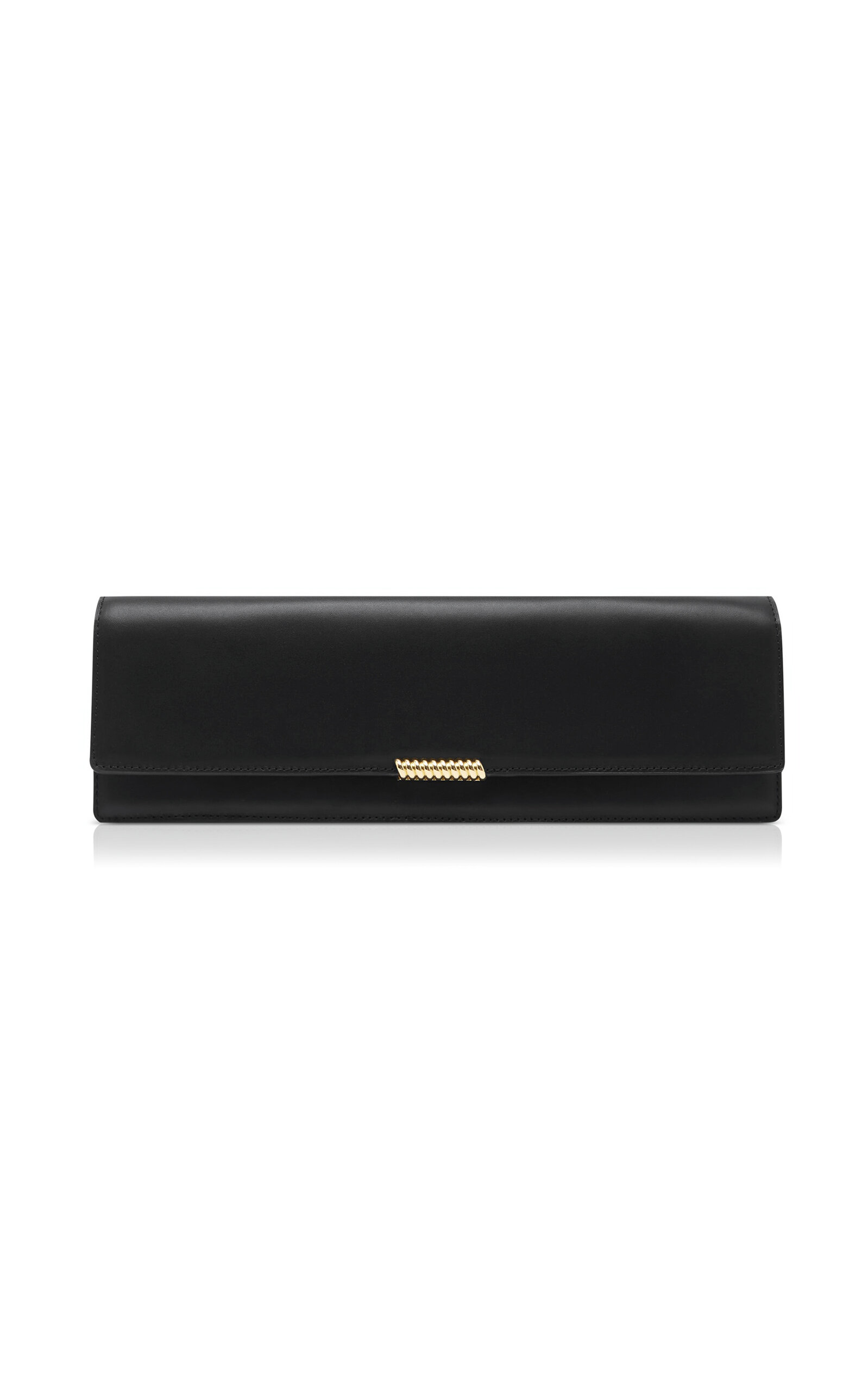 Studio Amelia Helix Leather Mailbox Clutch - Black - OS