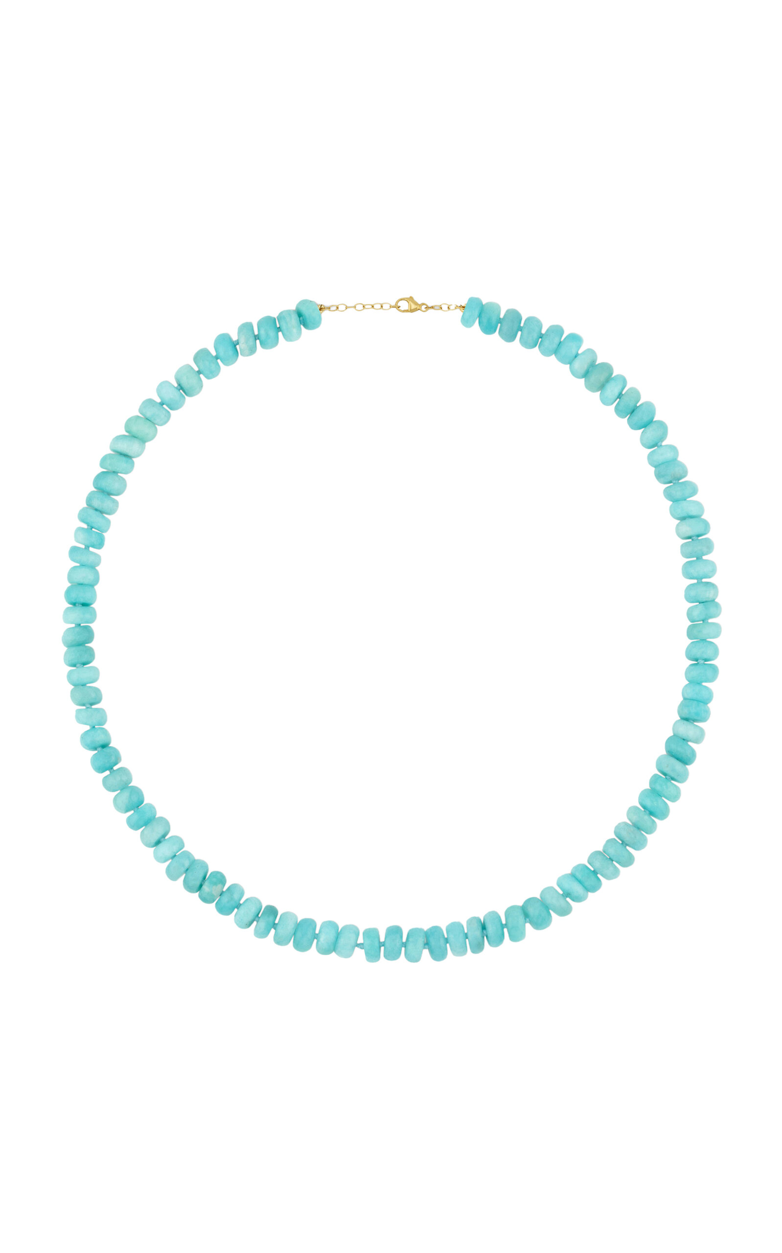 14K Yellow Gold Amazonite Crystal Necklace