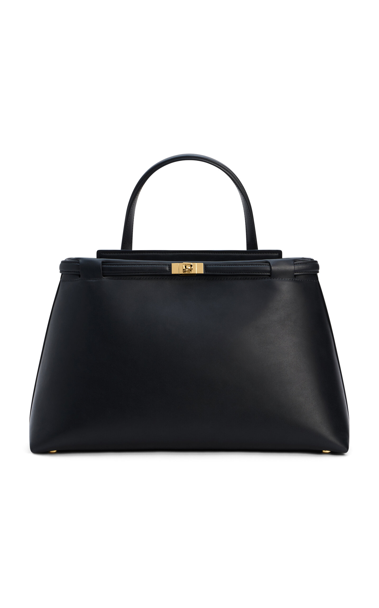 Janessa Leone Leoné Medium Leather Top Handle Bag
