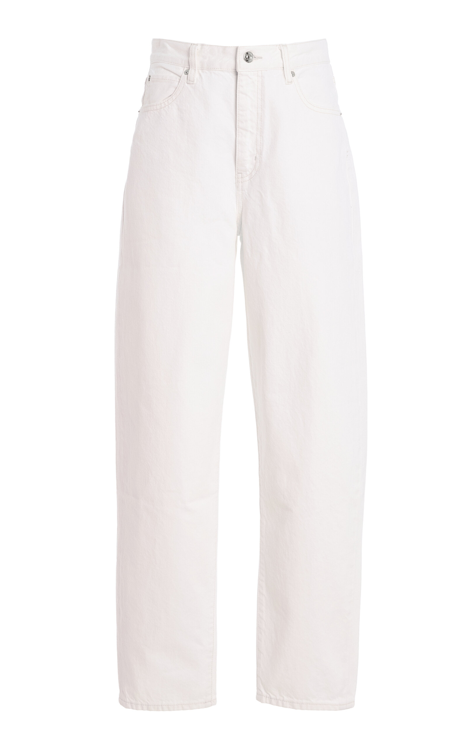 FRAME The Neat Rigid High-Rise Barrel-Leg Jeans