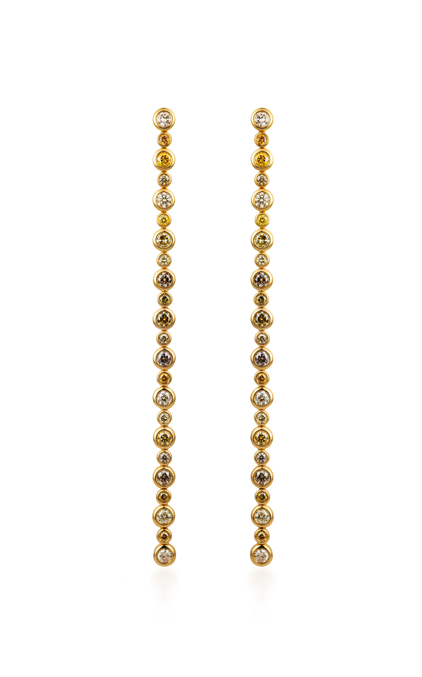 Khepri 18k And 22k Yellow Gold Diamond Earrings