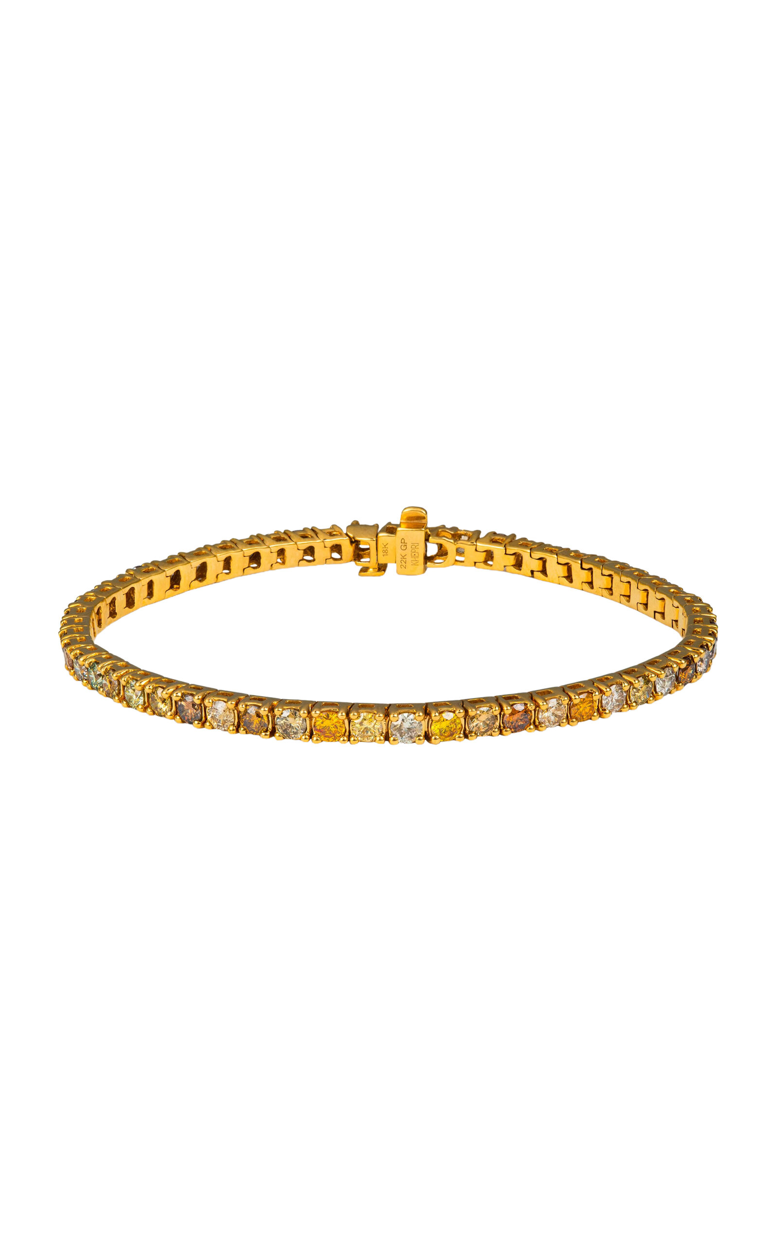 KHEPRI 18K And 22K Yellow Gold Diamond Tennis Bracelet - Multi - OS - Moda Operandi