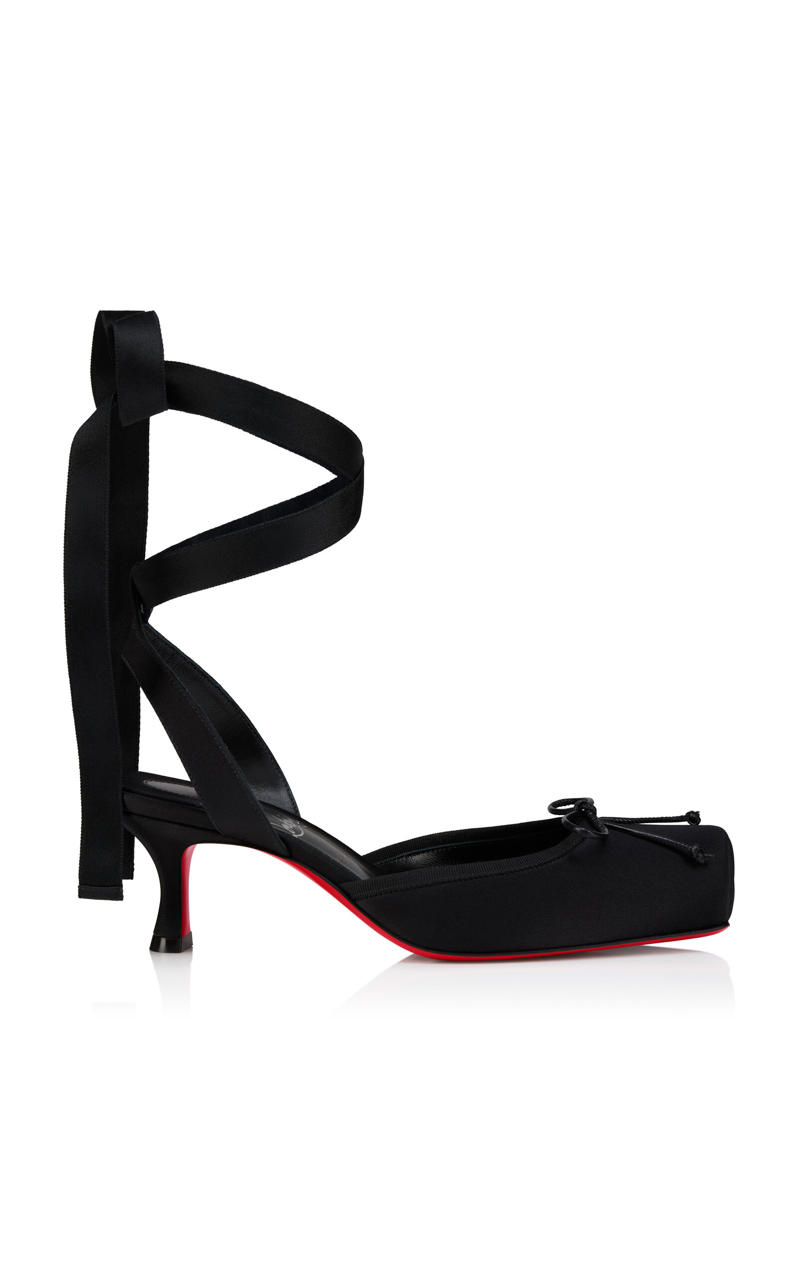 Christian Louboutin Cassia 55mm Crepe Satin Pumps In Black