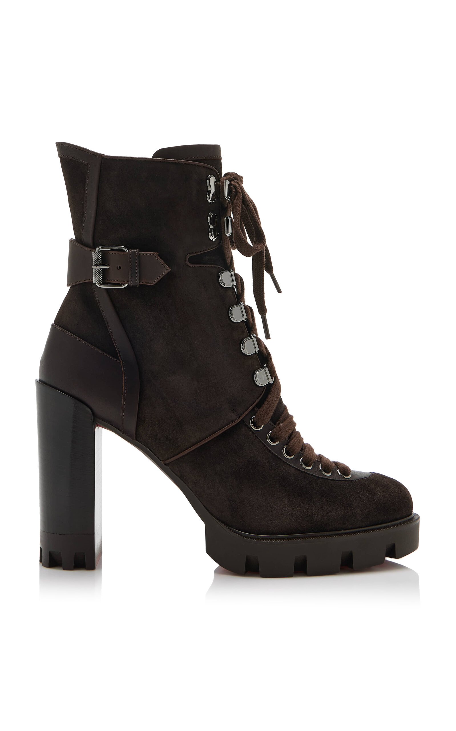 Christian Louboutin New Macademia 100mm Leather Ankle Boots