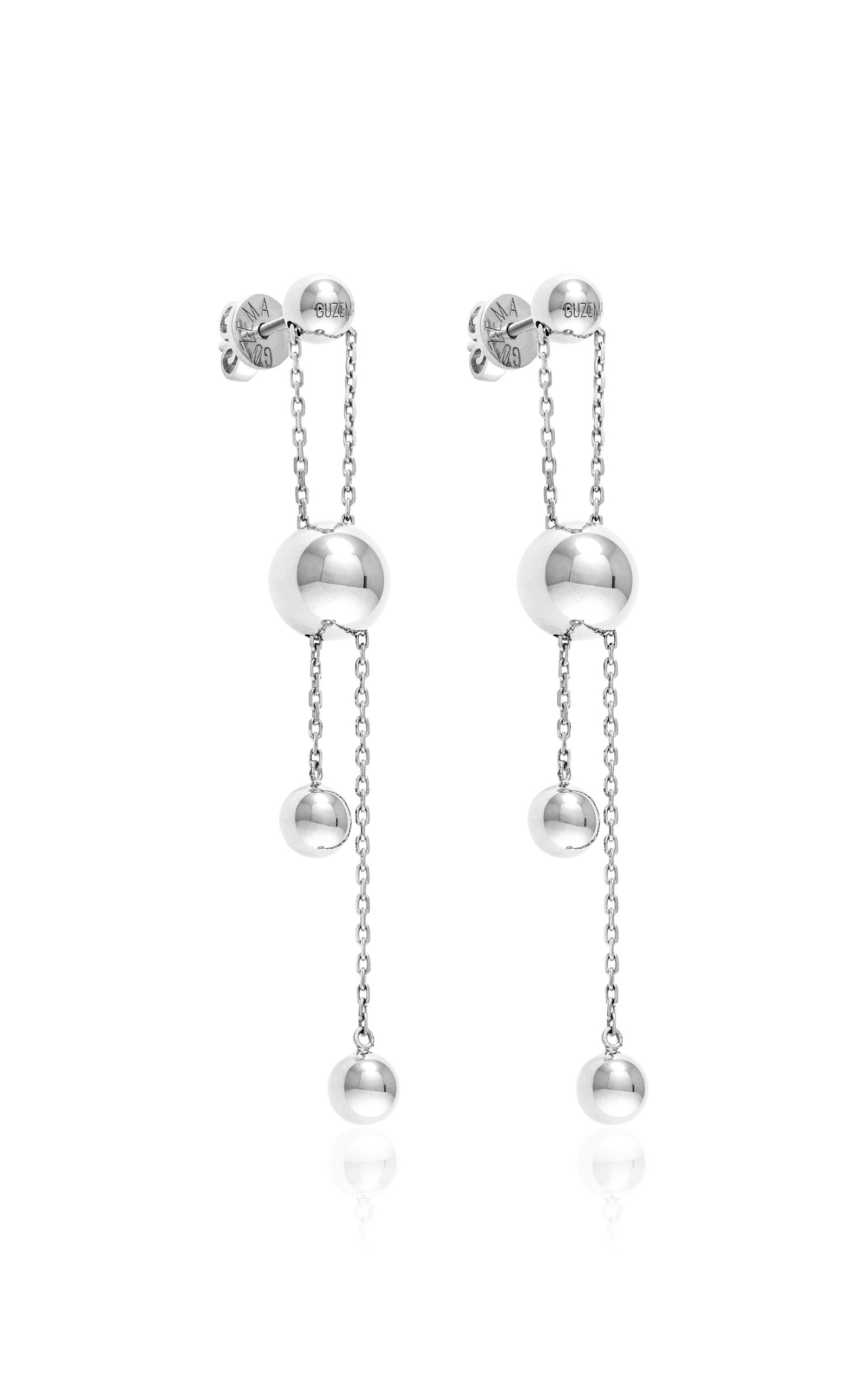 18k White Gold Multi Orbs Earrings
