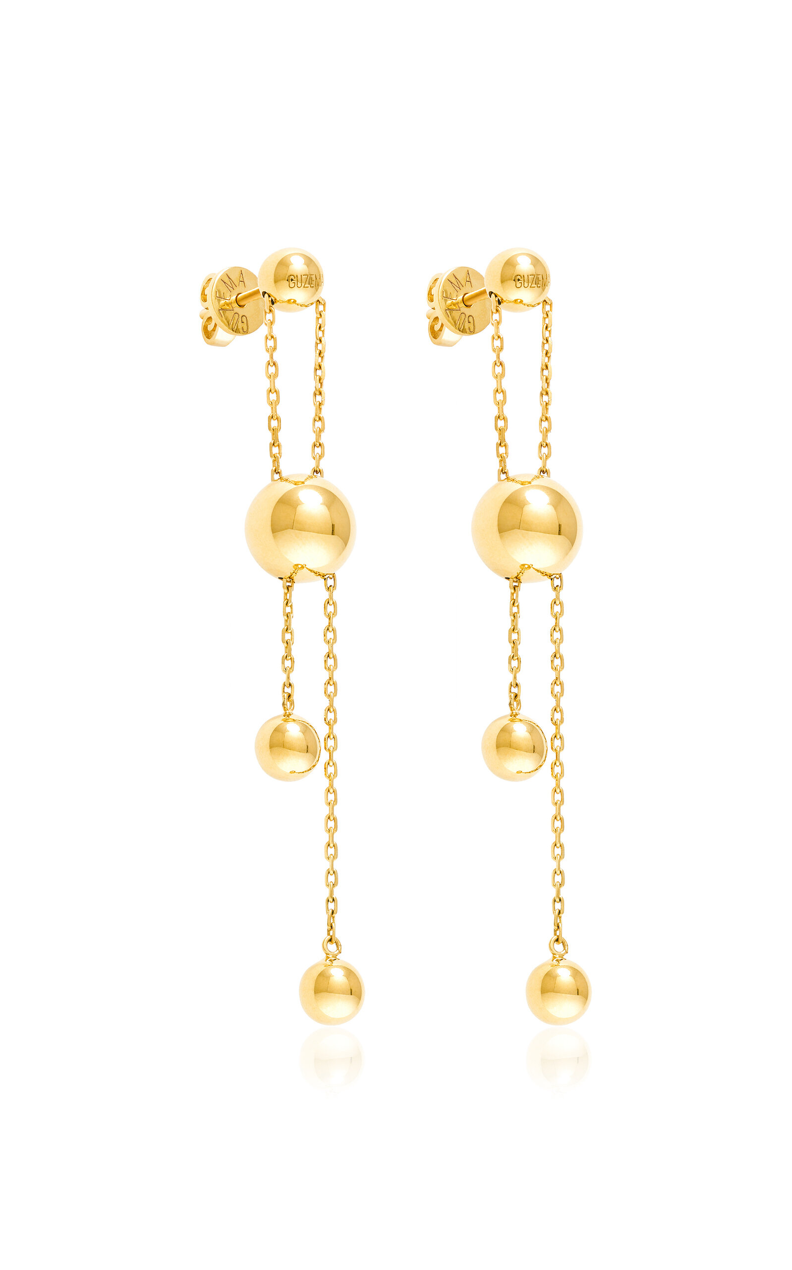 18k Yellow Gold Multi Orbs Earrings