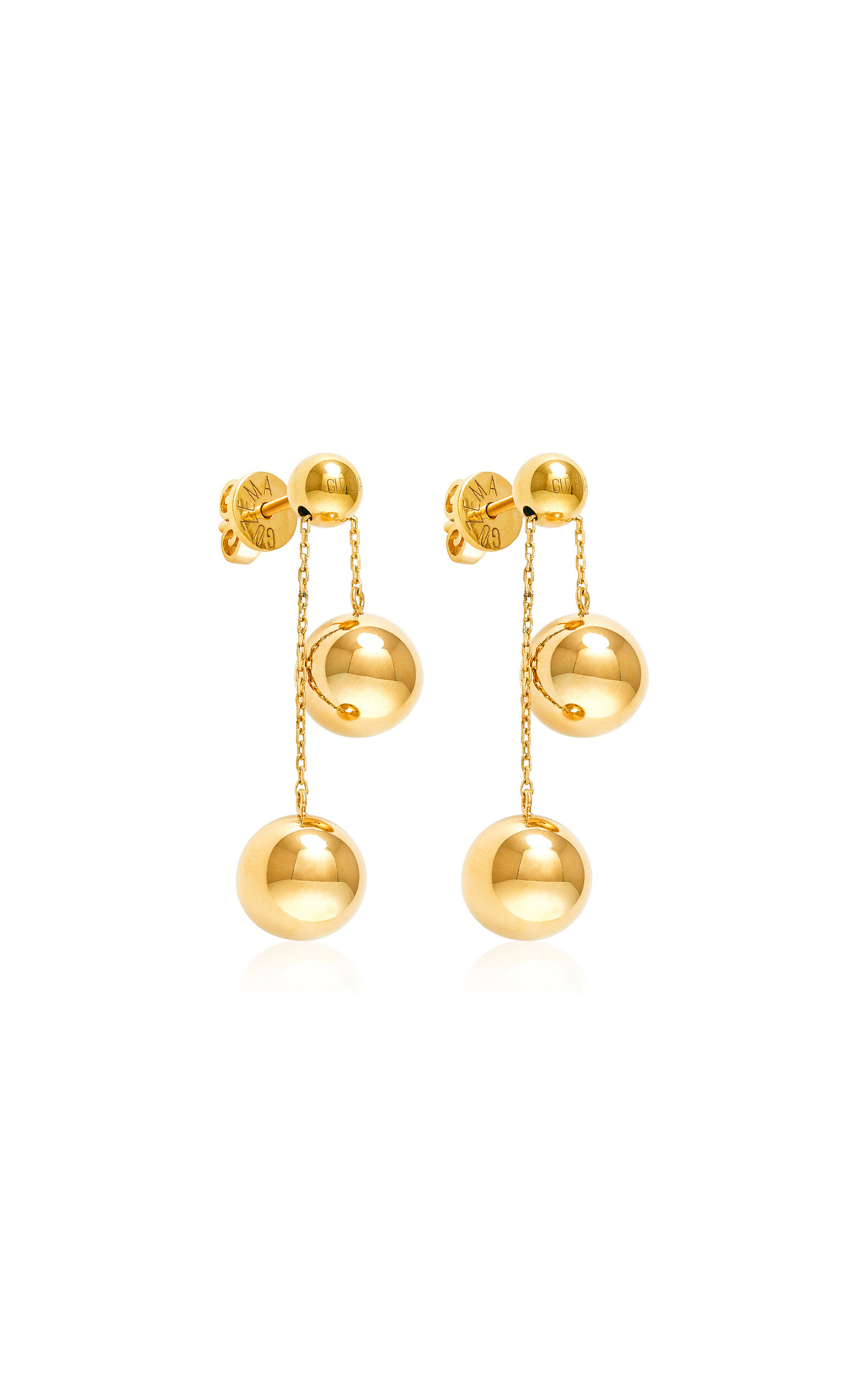 18k Yellow Gold Orbs Transformer Earrings