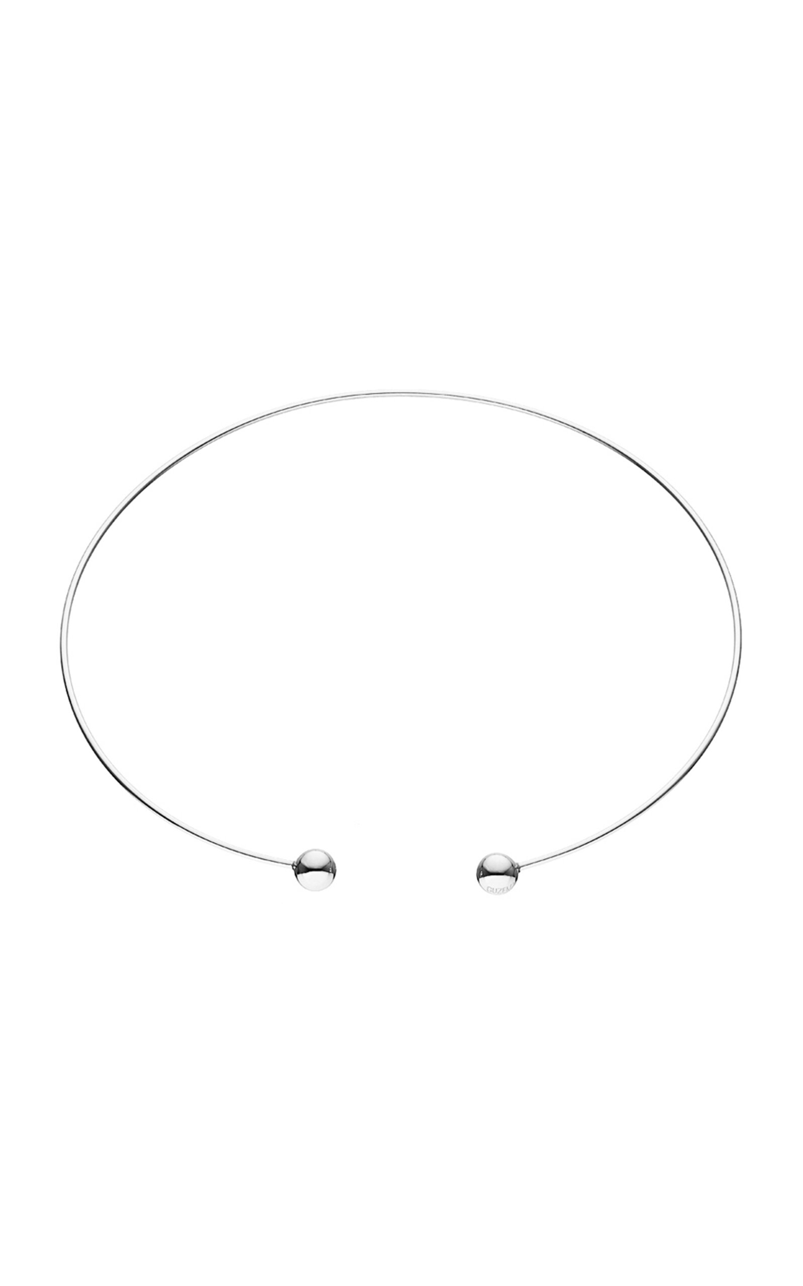 18k White Gold Orbs Choker