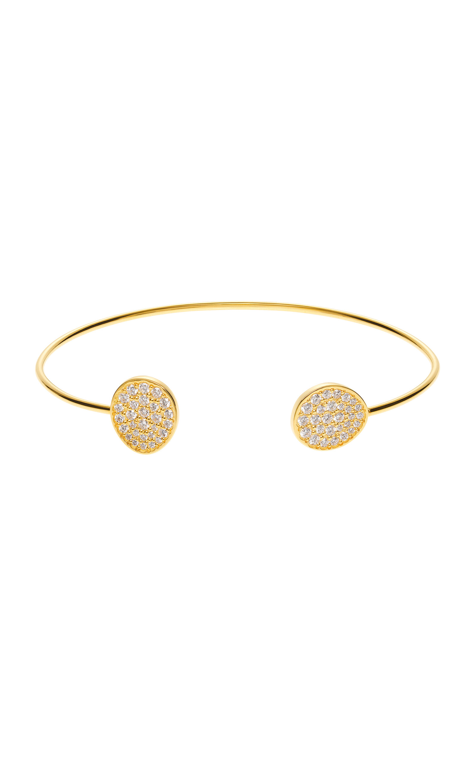 18k Yellow Gold and Diamond Flats Bracelet