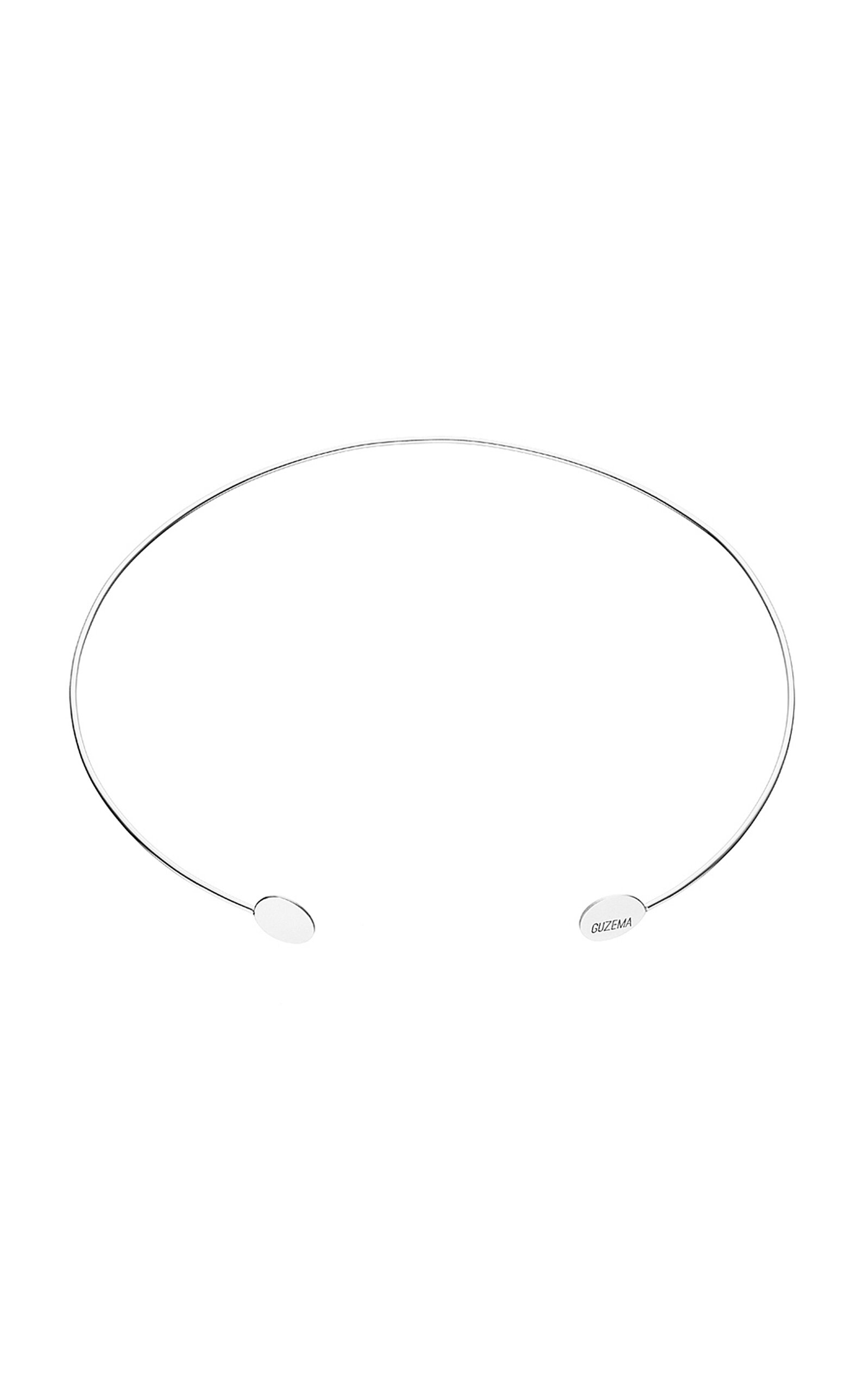 18k White Gold Flats Choker