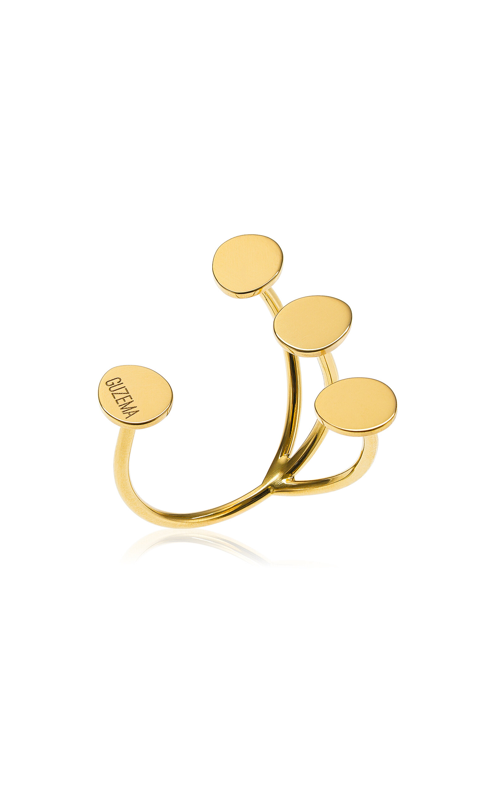 18k Yellow Gold Petal Flat Ring