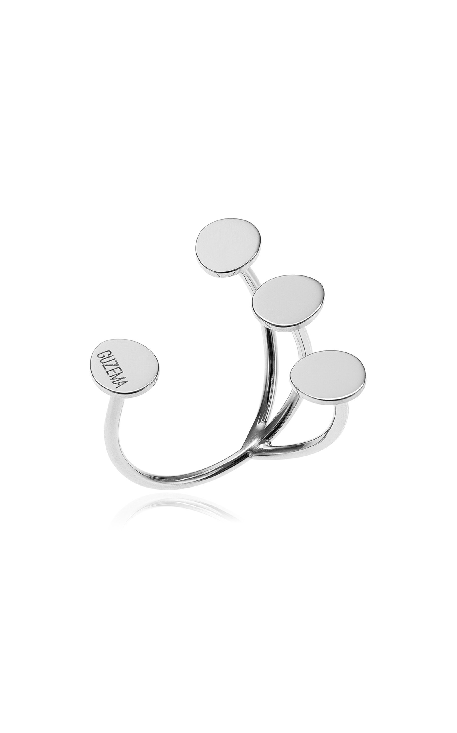 18k White Gold Petal Flat Ring