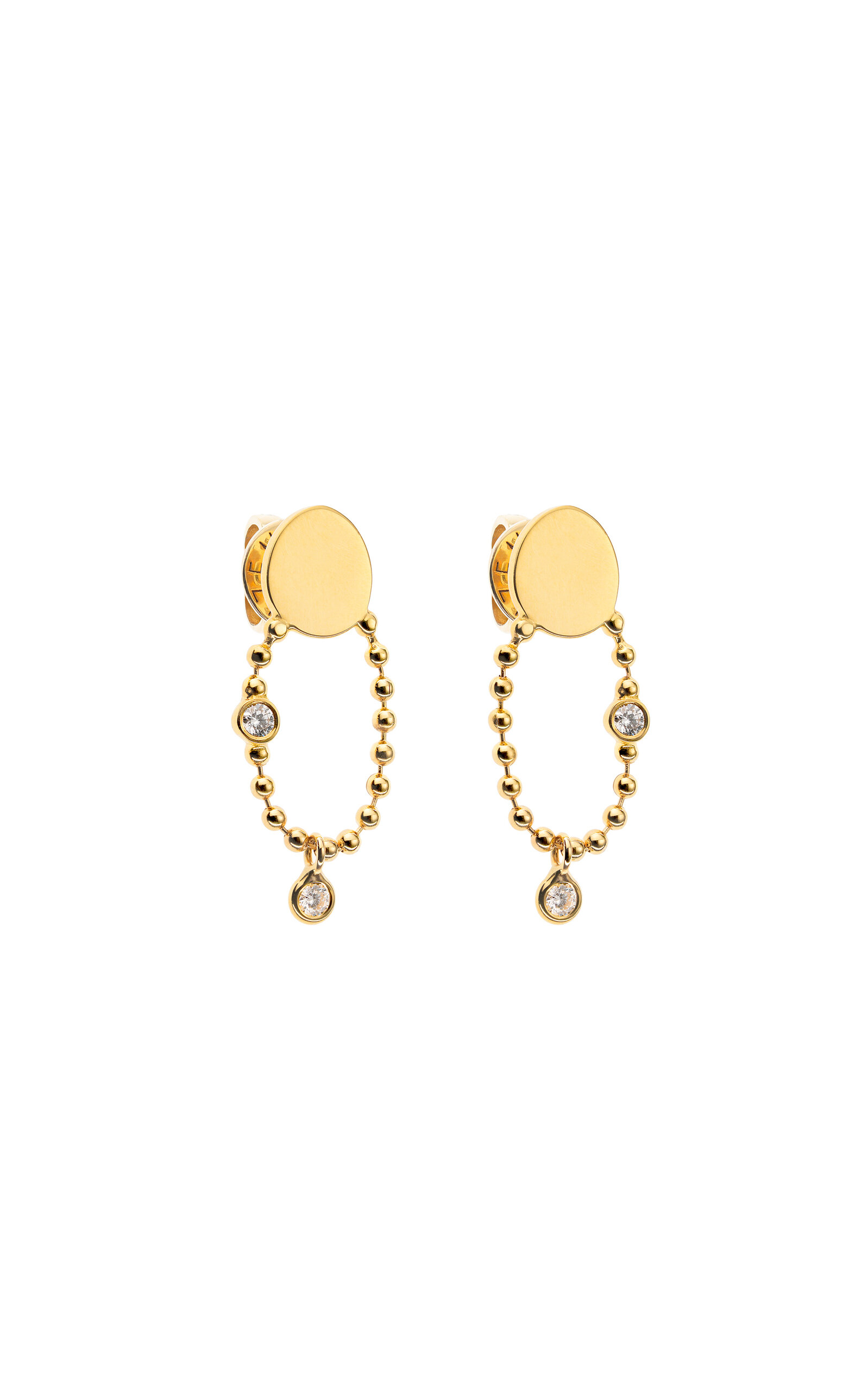 18k Yellow Gold and Diamond Eternal Earrings
