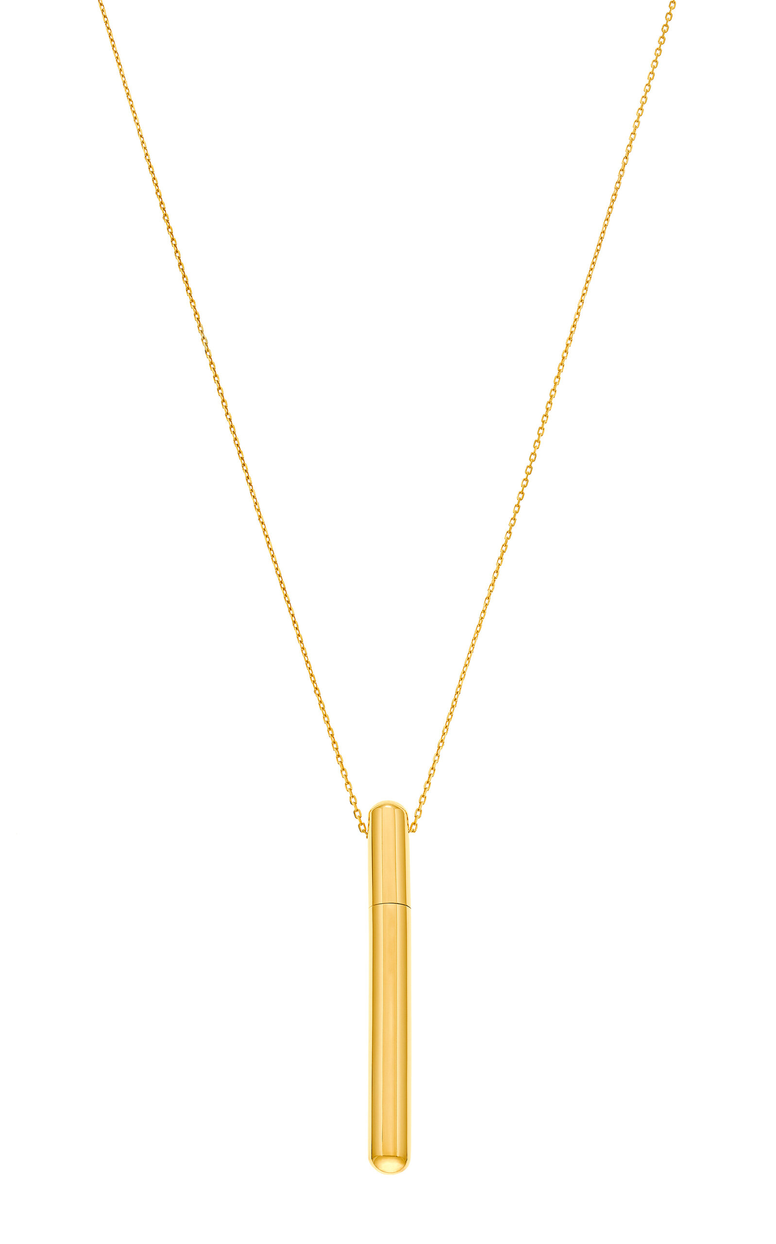 18k Yellow Gold Bold Capsule Necklace