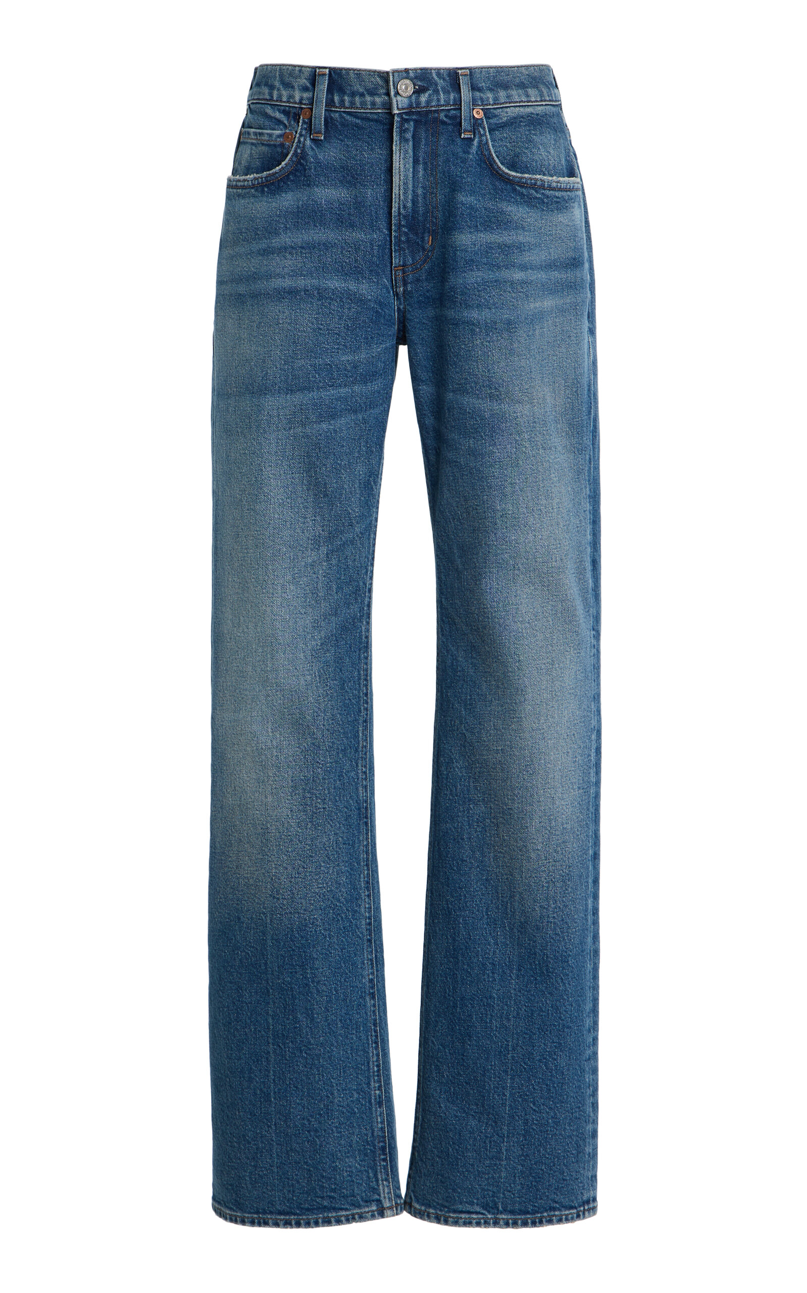 Citizen Of Humanity X Bloom Farm Exclusive Genova Rigid Low-rise Bootcut Jeans In Blue