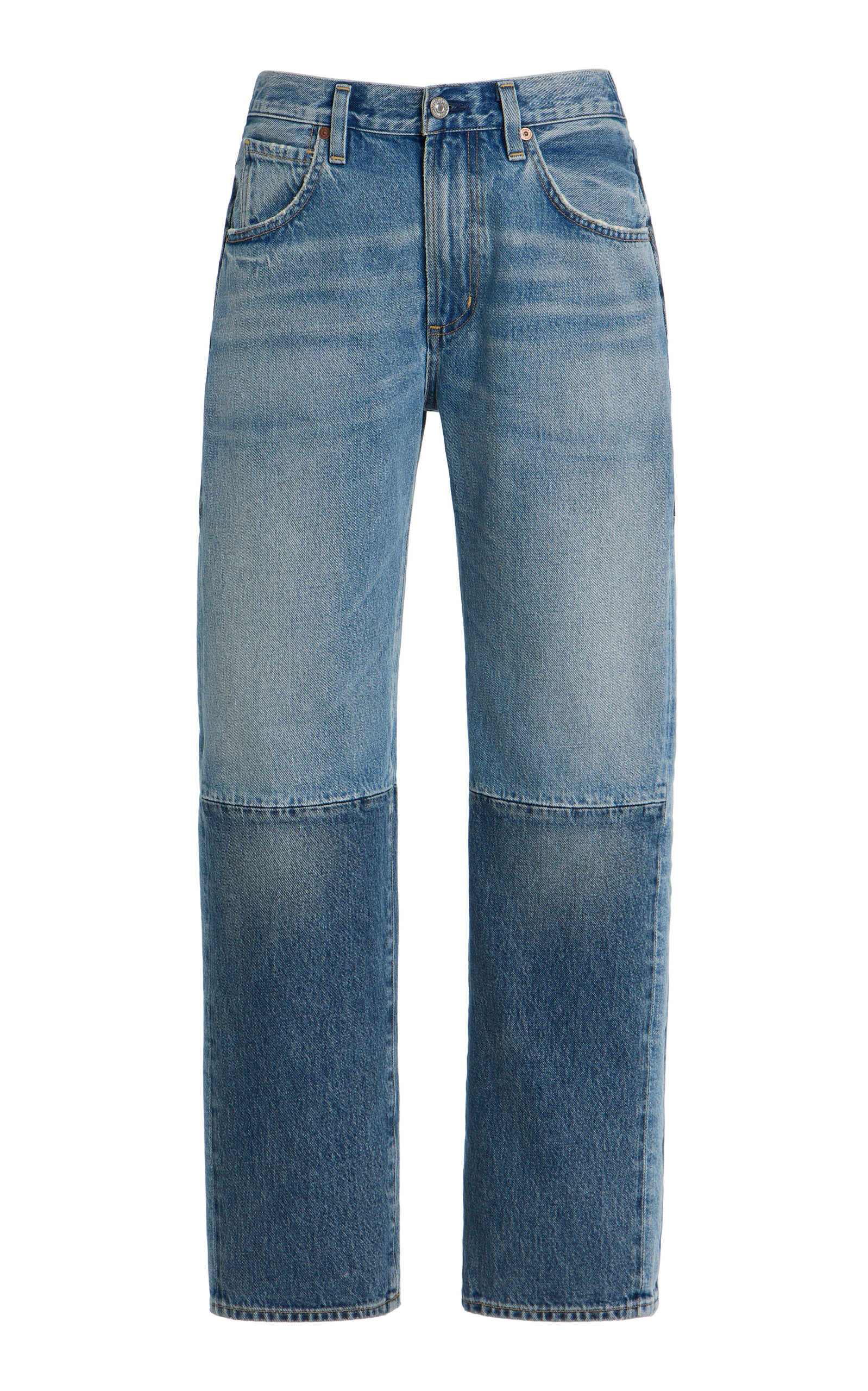 Citizen Of Humanity X Bloom Farm Exclusive Winslow Reworked Rigid Low-rise Boyfriend Jeans In Blue