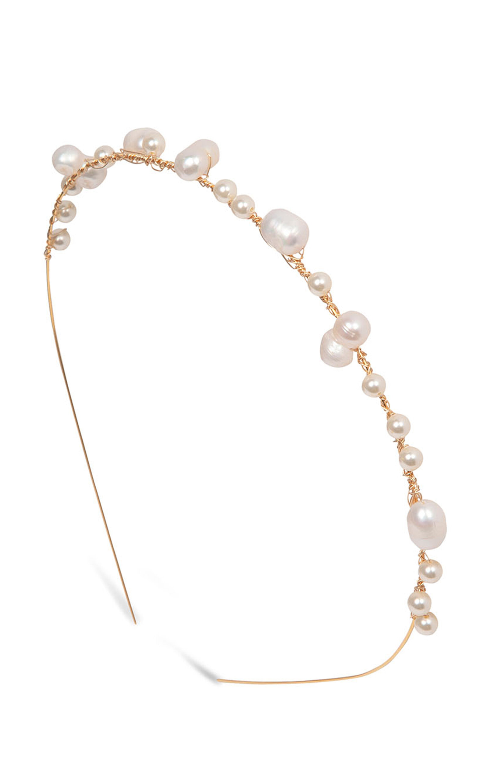 Jennifer Behr Tasha Pearl Headband - Ivory - OS