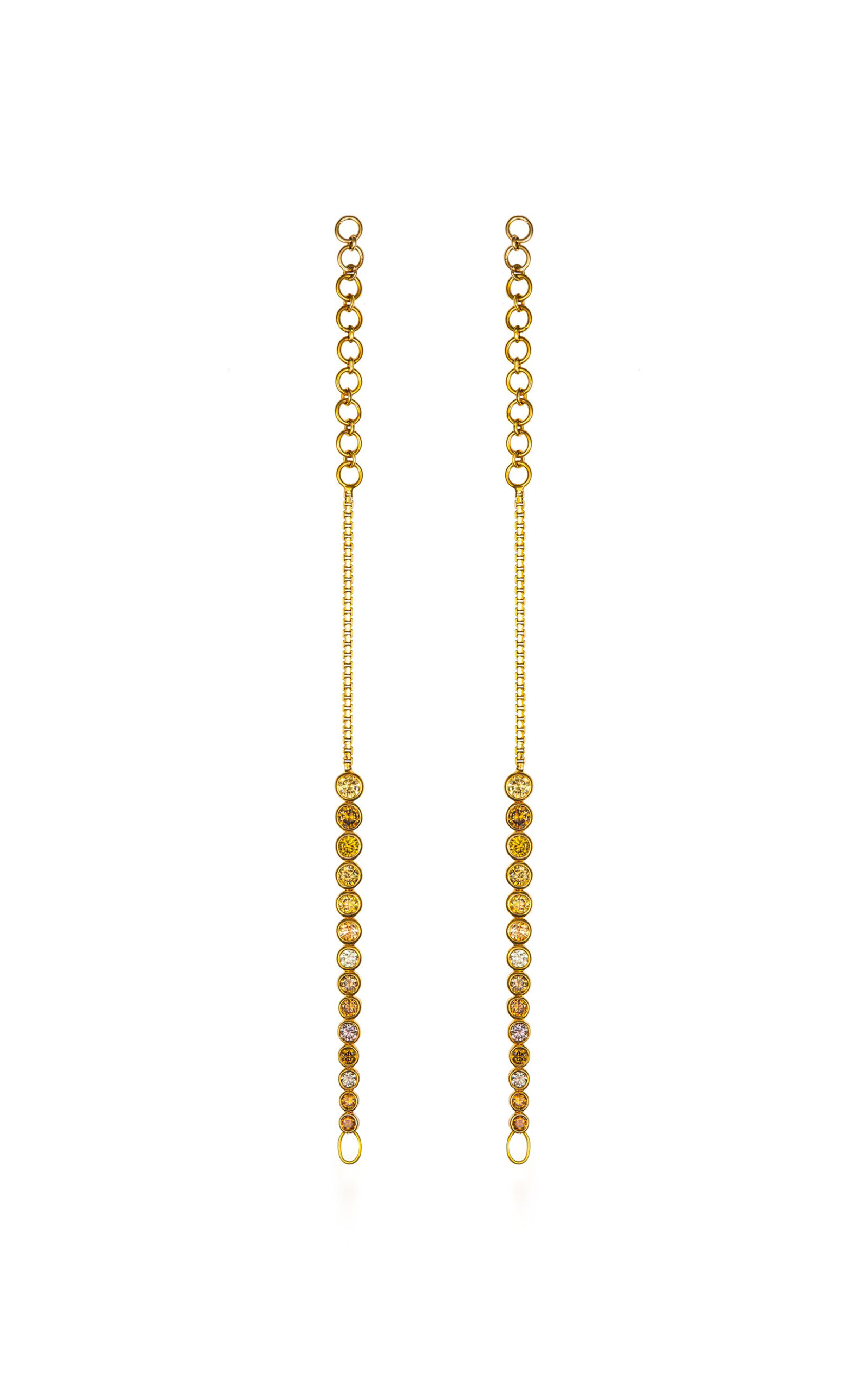 18K and 22K Yellow Gold Diamond Ear Chains