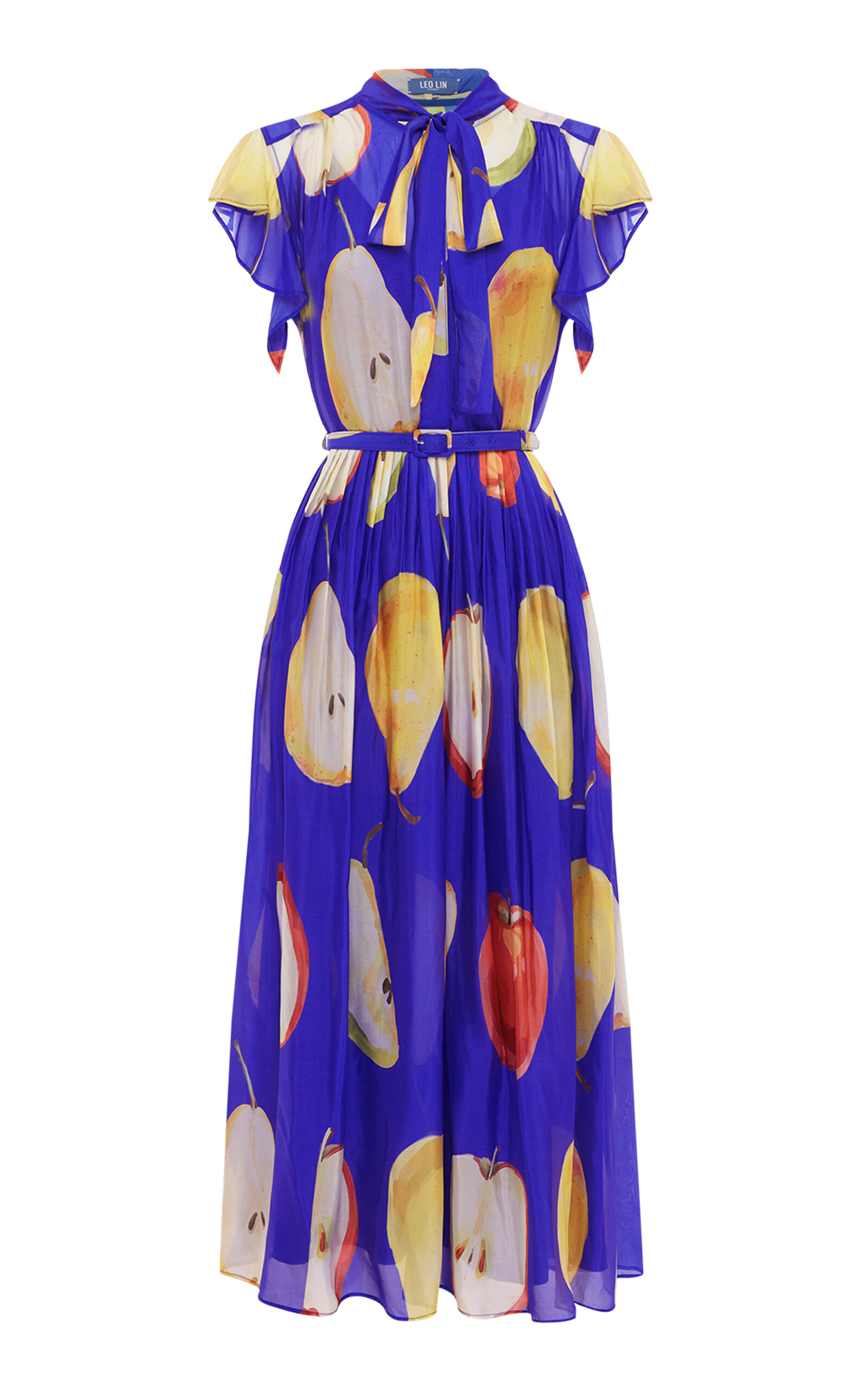 Leo Lin Grace Silk-Blend Midi Dress