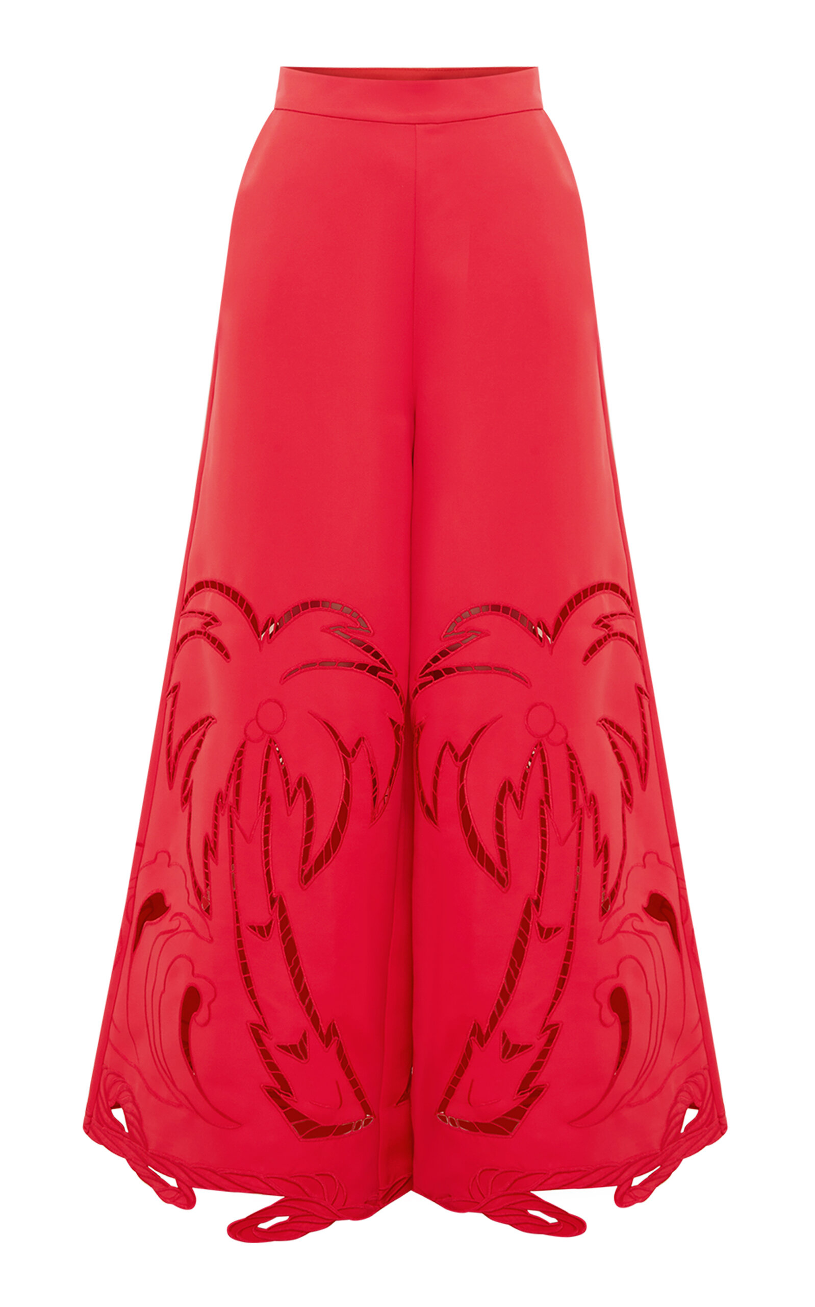 Theodora Appliquéd Wide-Leg Pants