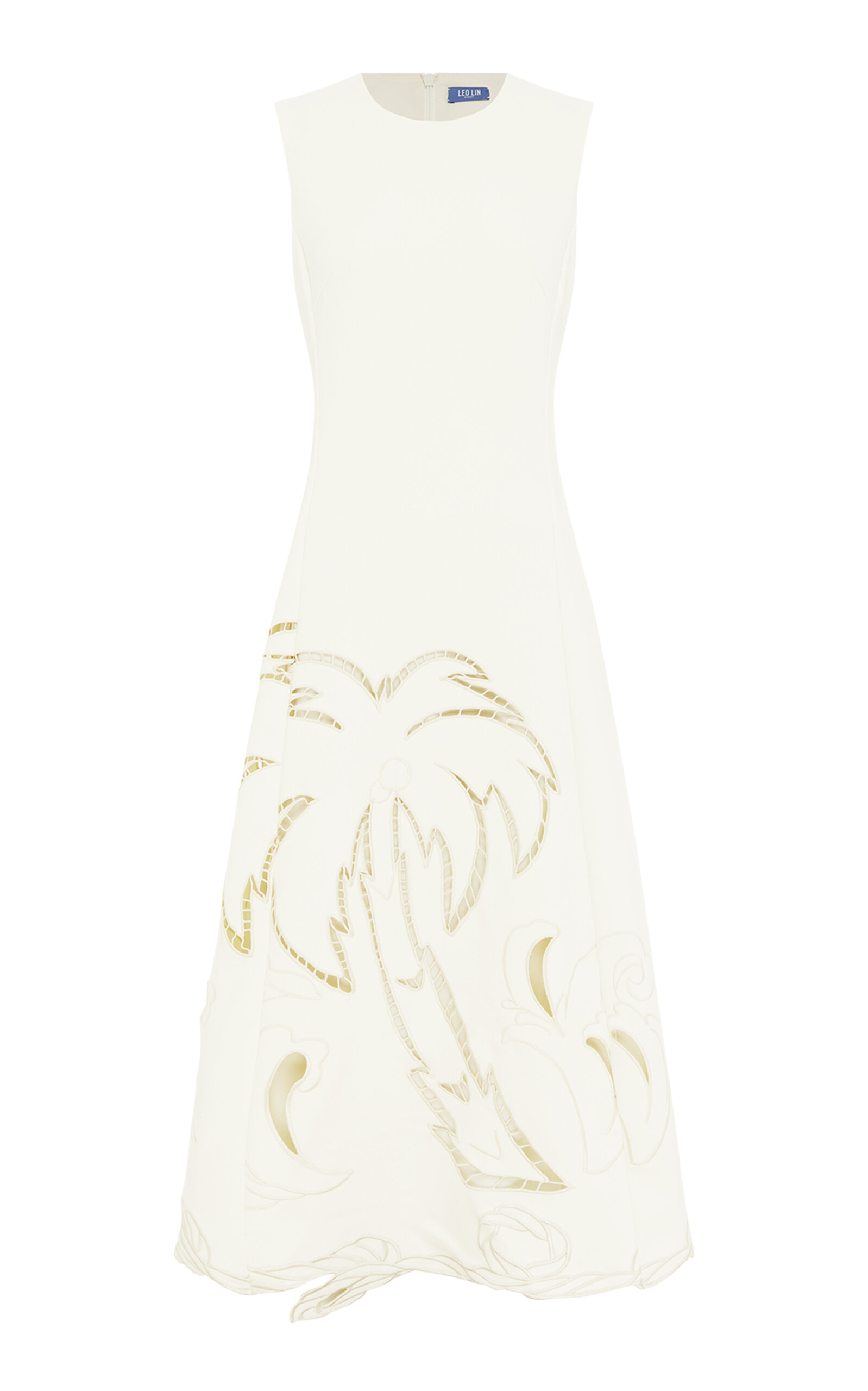 Leo Lin Cleo Appliquéd Sleeveless Midi Dress