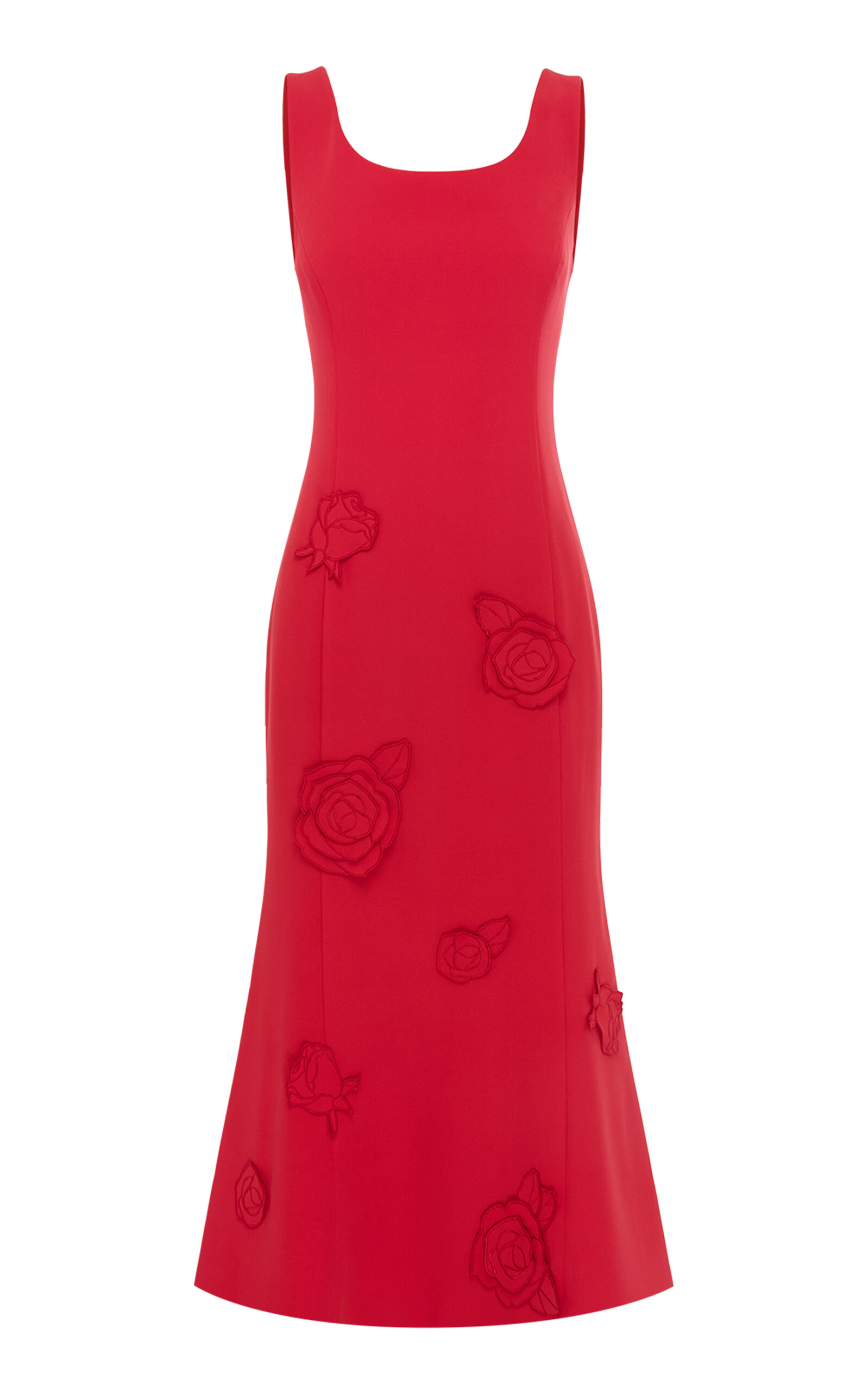 Leo Lin Emily Appliquéd Midi Dress