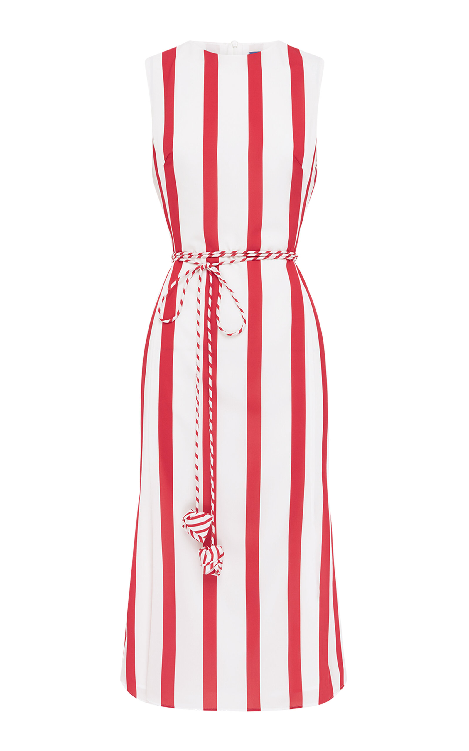 Leo Lin Olive Striped Midi Dress