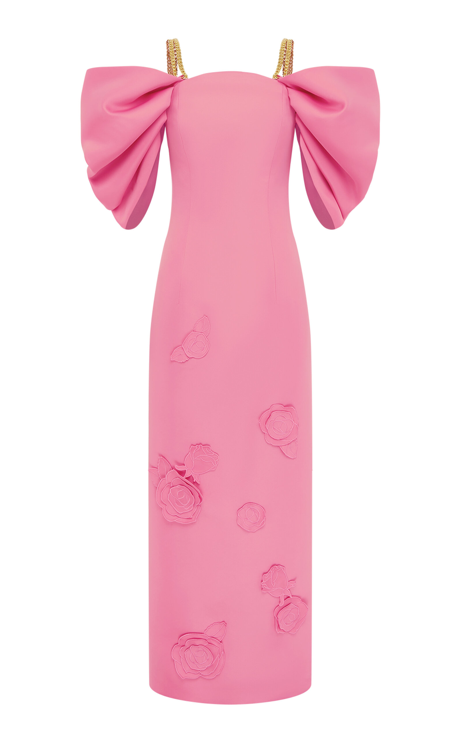 Shop Leo Lin Arabella Appliquéd Maxi Dress