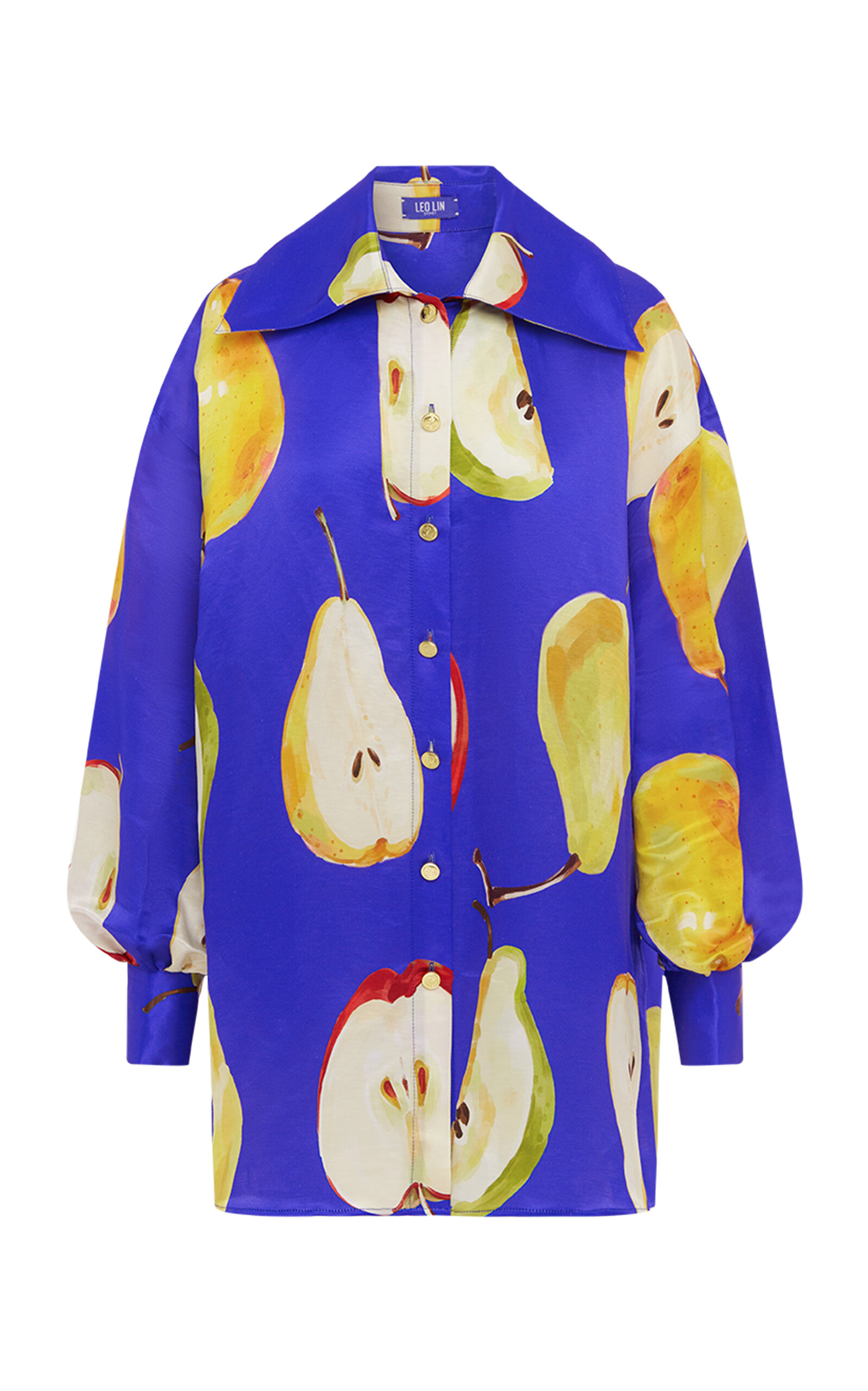 Shop Leo Lin Kathleen Linen-silk Top