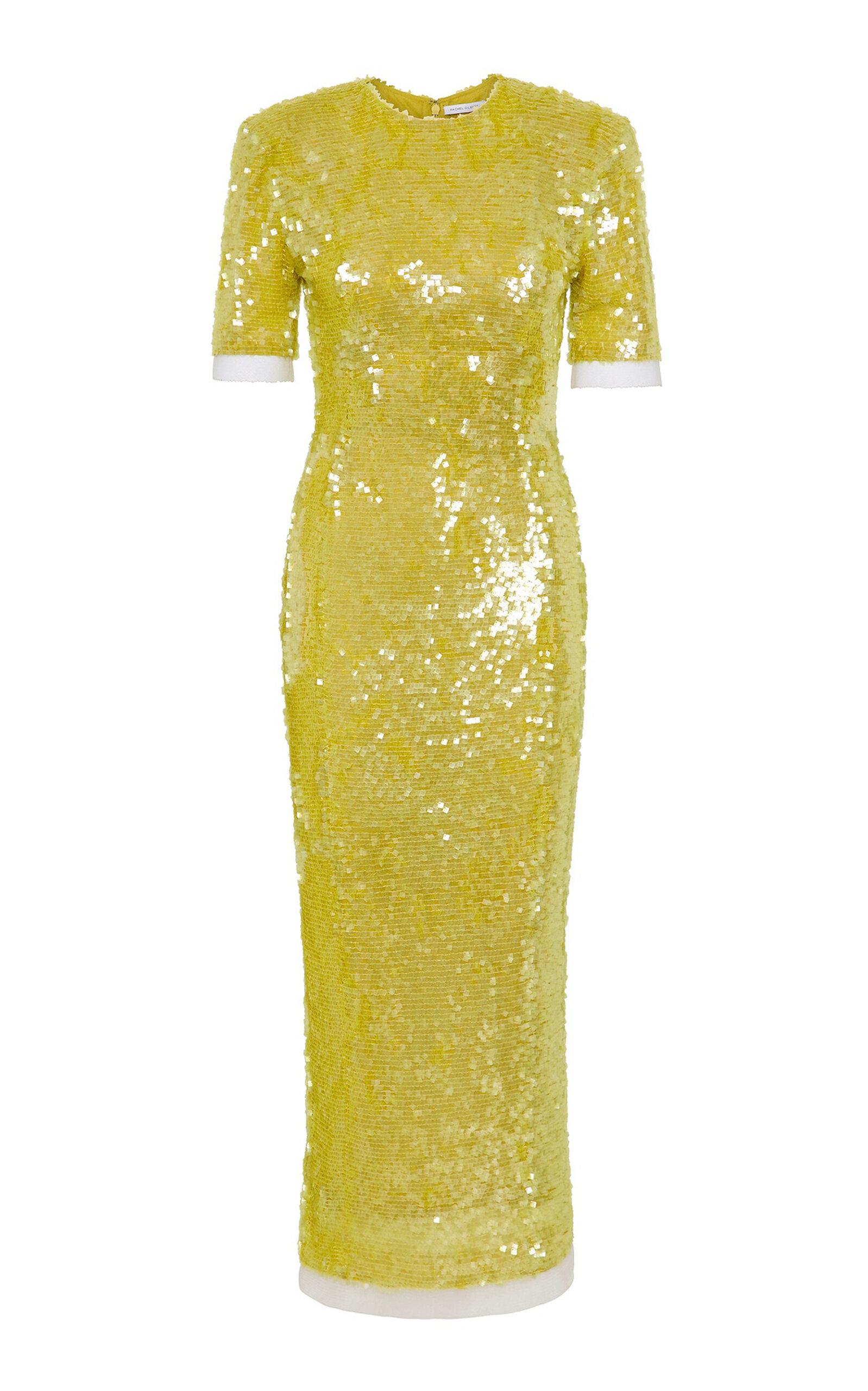 Shop Rachel Gilbert Kaia Squined Tulle Maxi Dress