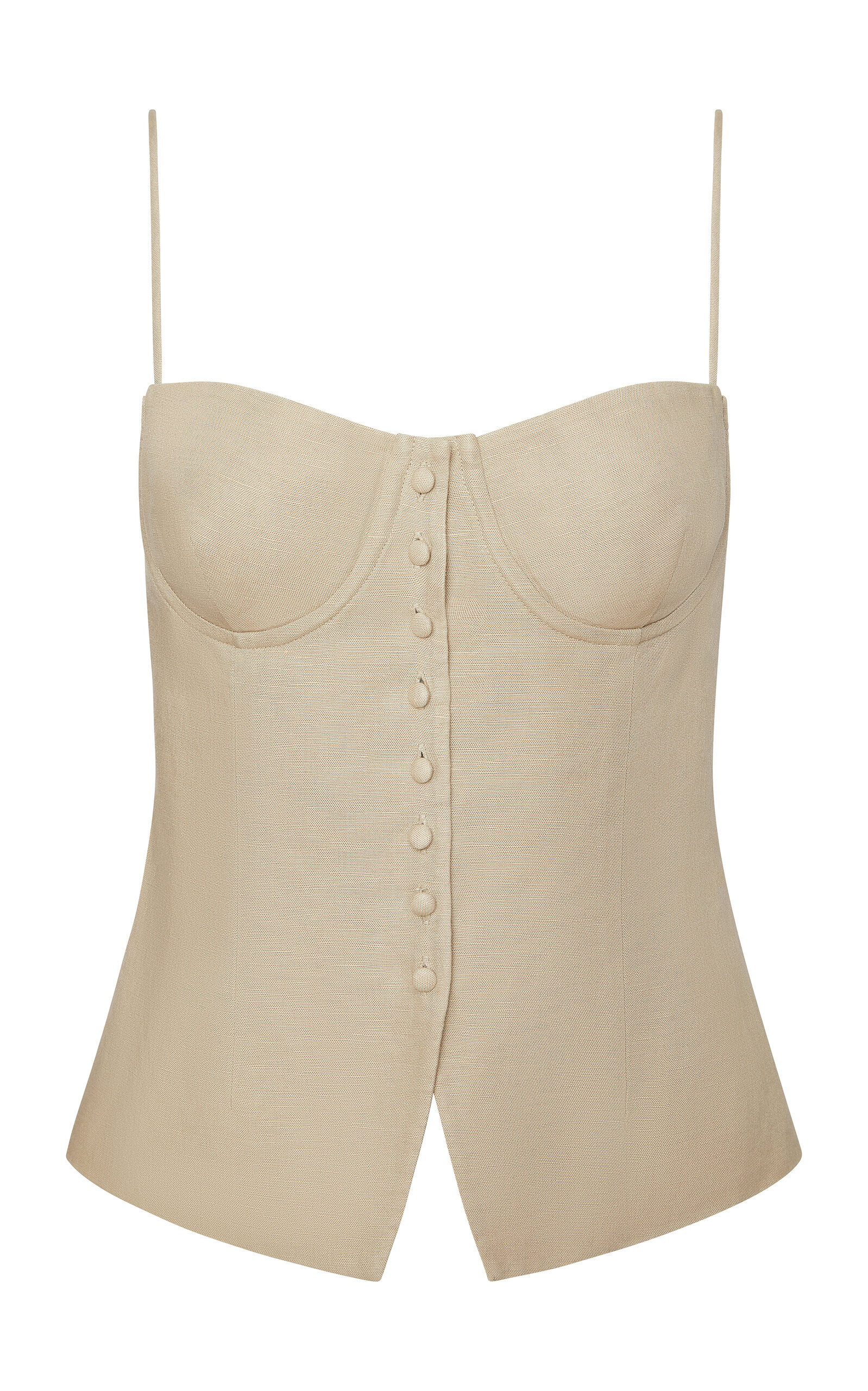 Onia Air Linen Underwire Corset Top