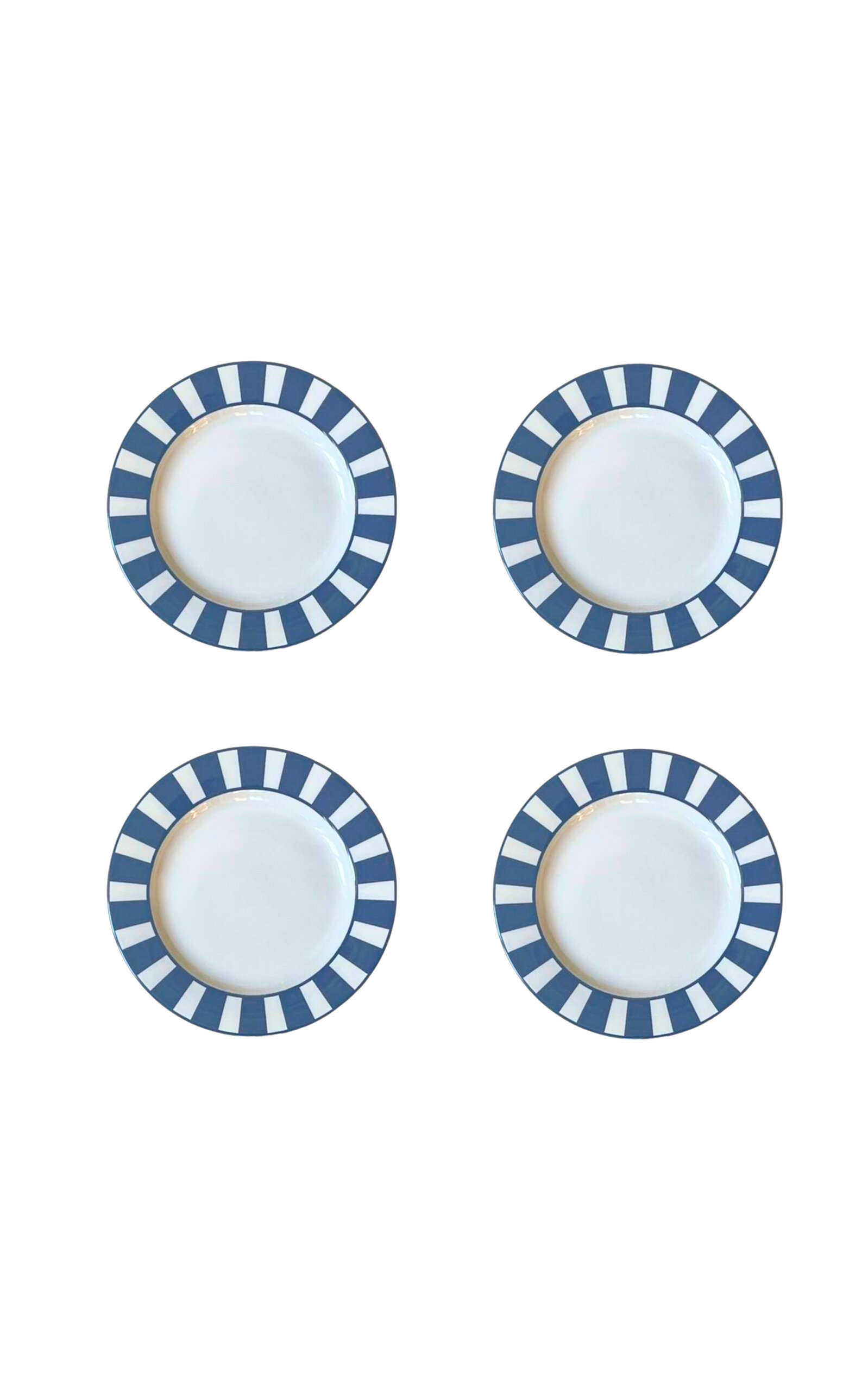 THE LINO Essential Set-of-Four Stoneware Dinner Plates - Navy