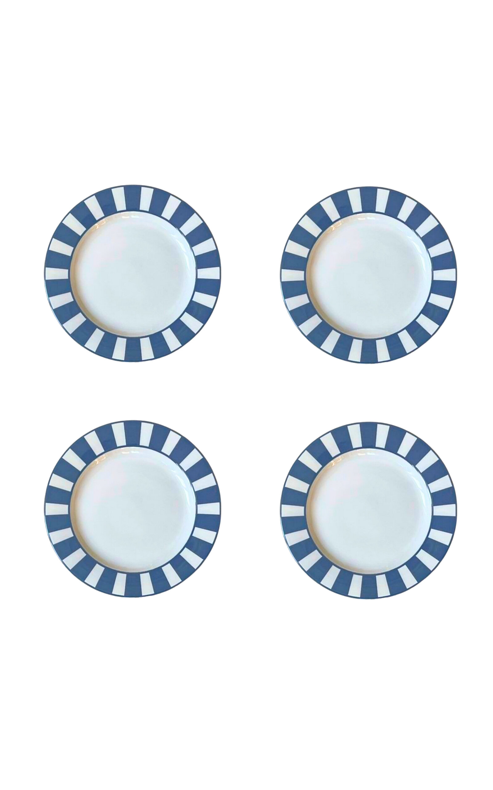 THE LINO Essential Set-of-Four Stoneware Dessert Plates - Navy