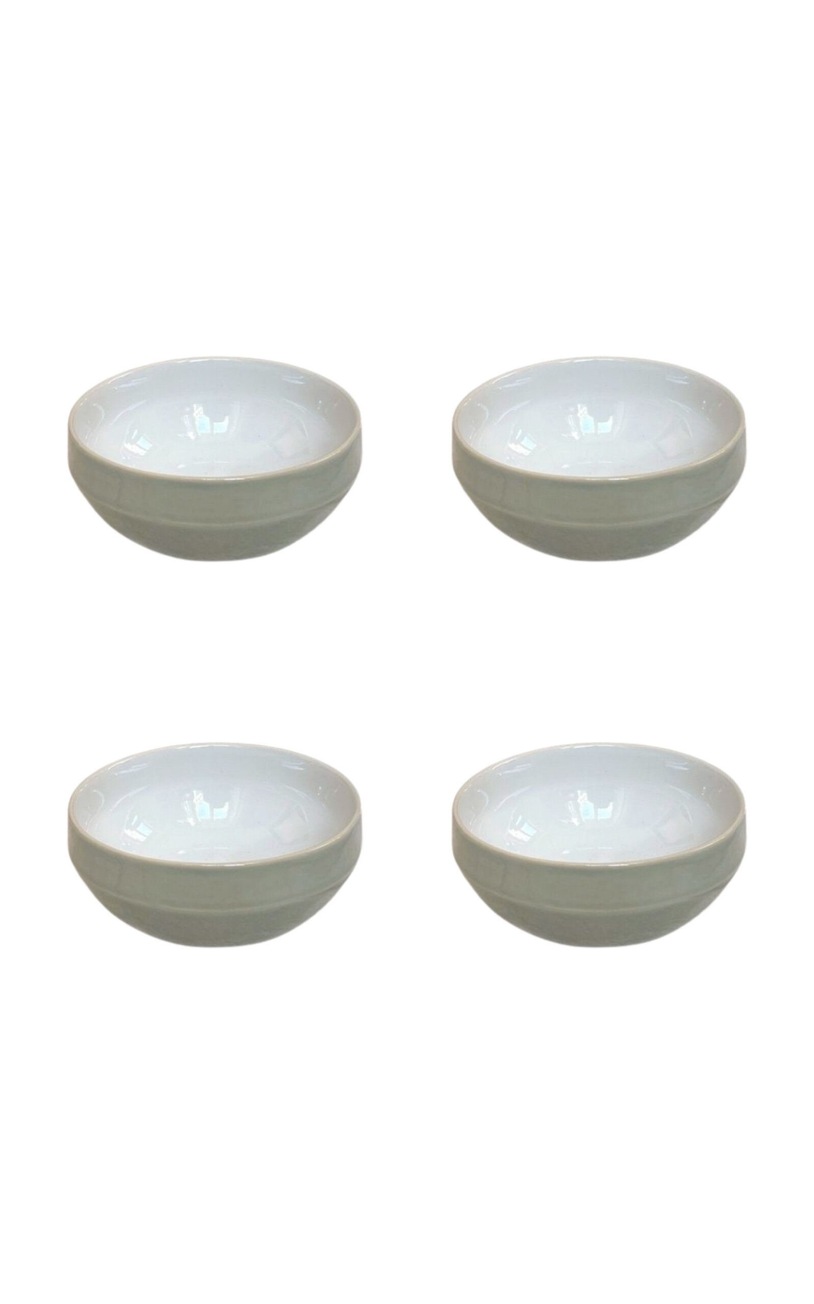 THE LINO Essential Set-of-Four Stoneware Cereal Bowls - Green