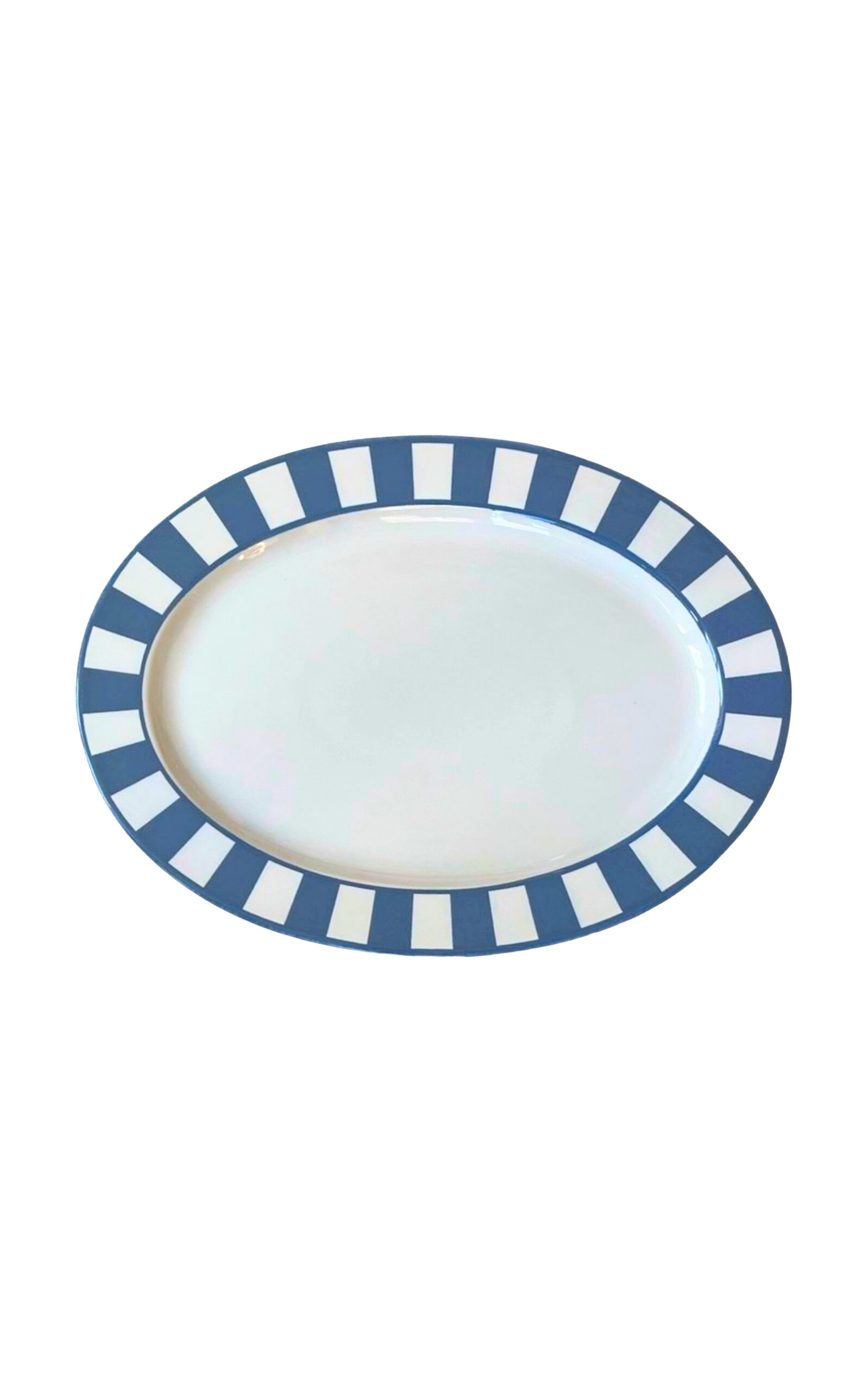 THE LINO Essentials Navy-white Serving Plate - Navy - Women's Clothing