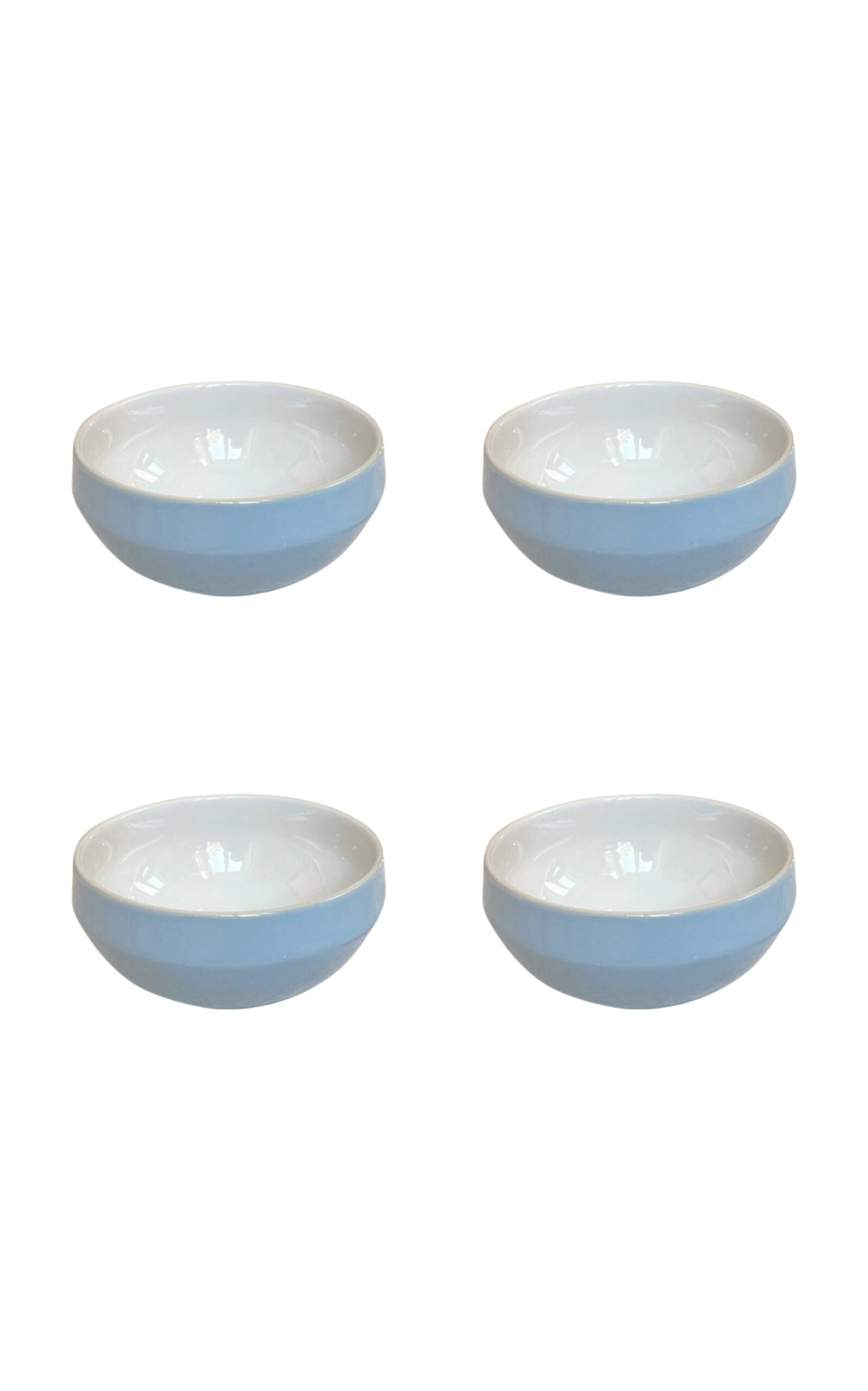 THE LINO Essential Set-of-Four Stoneware Cereal Bowls - Turquoise