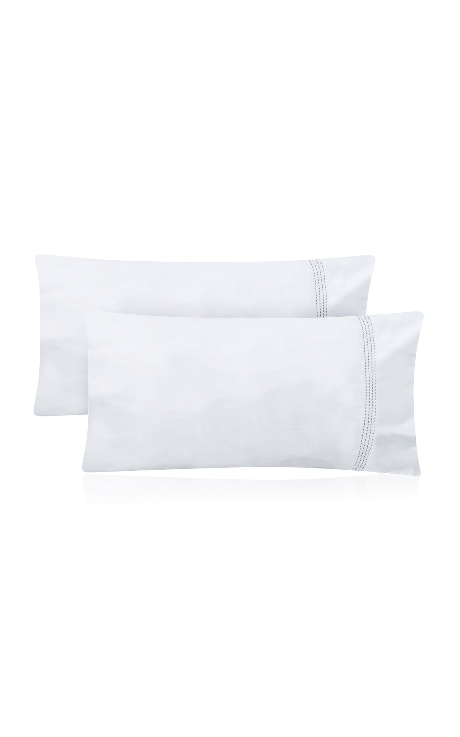 THE LINO Essential Set-Of-Two Standard Cotton Pillowcases - Navy