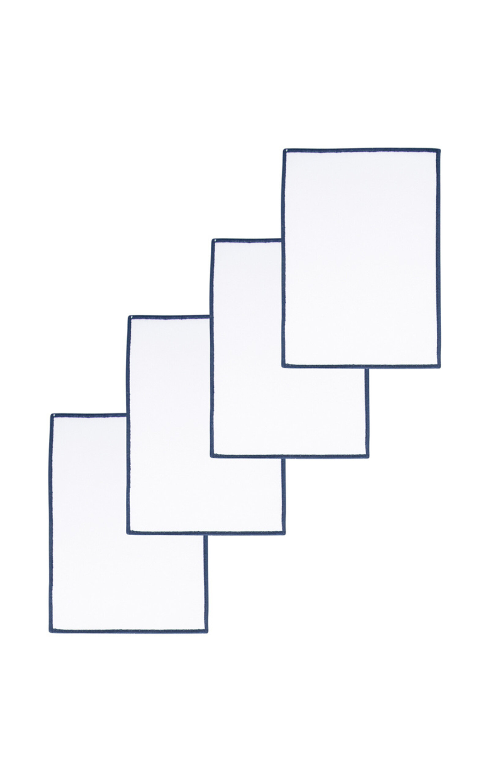 THE LINO Essentials Set-Of-Four Cotton Cocktail Napkins - Navy