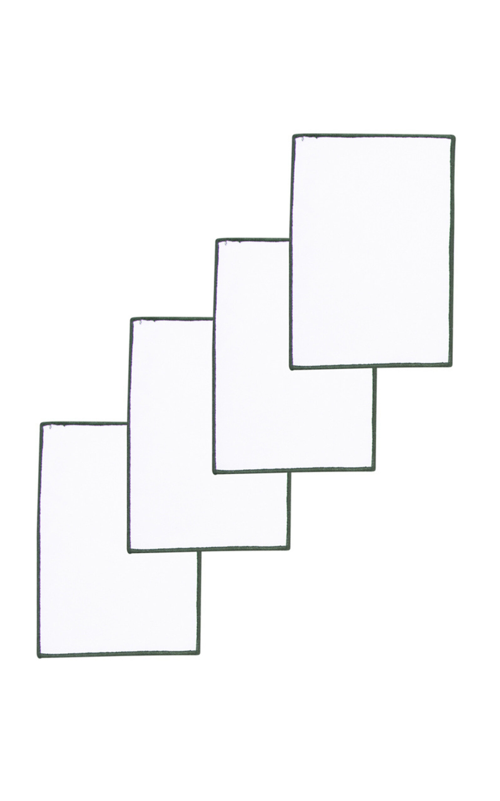 The Lino Essentials Set-of-four Cocktail Napkins In Green