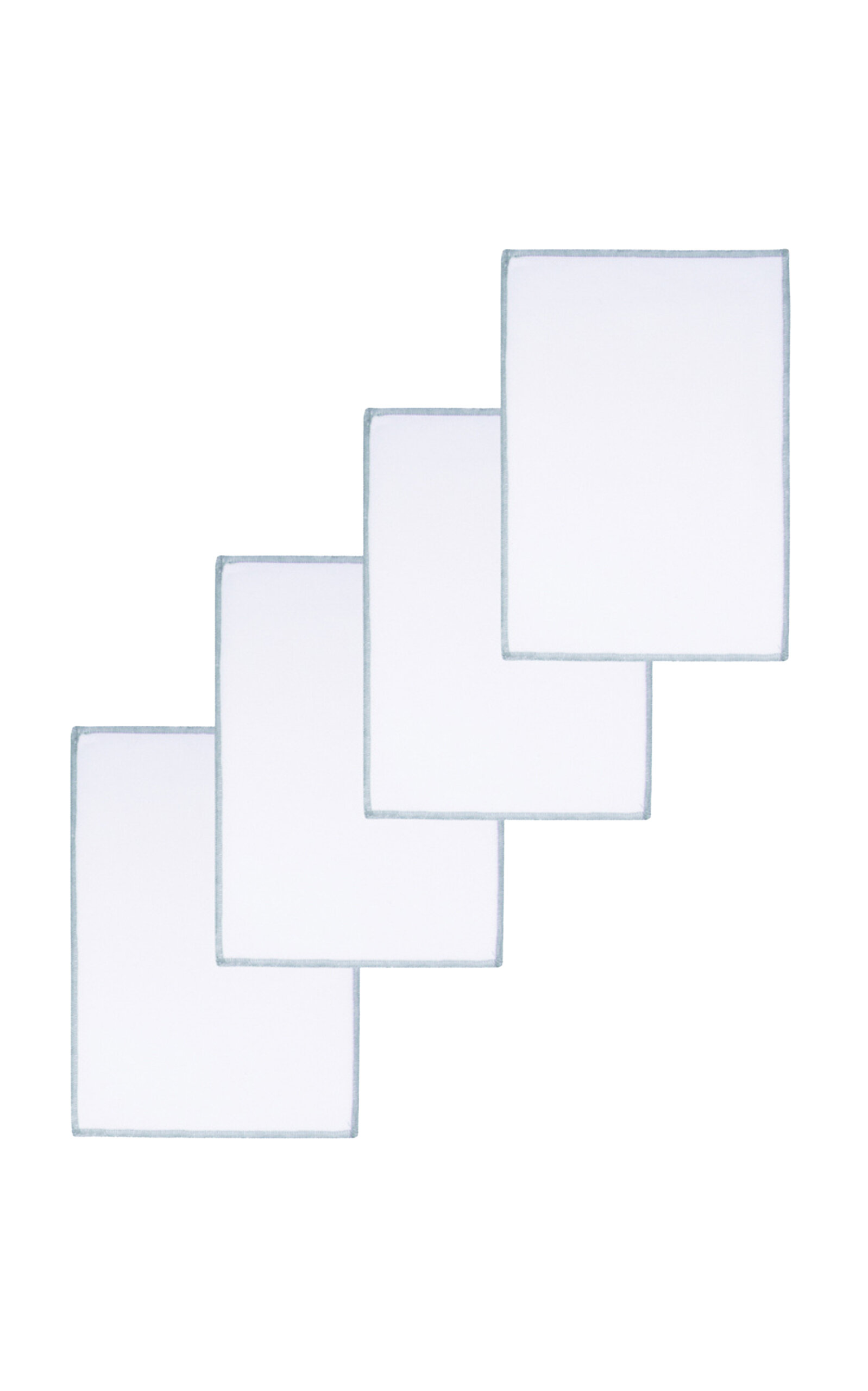 THE LINO Essentials Set-Of-Four Cotton Cocktail Napkins - Turquoise