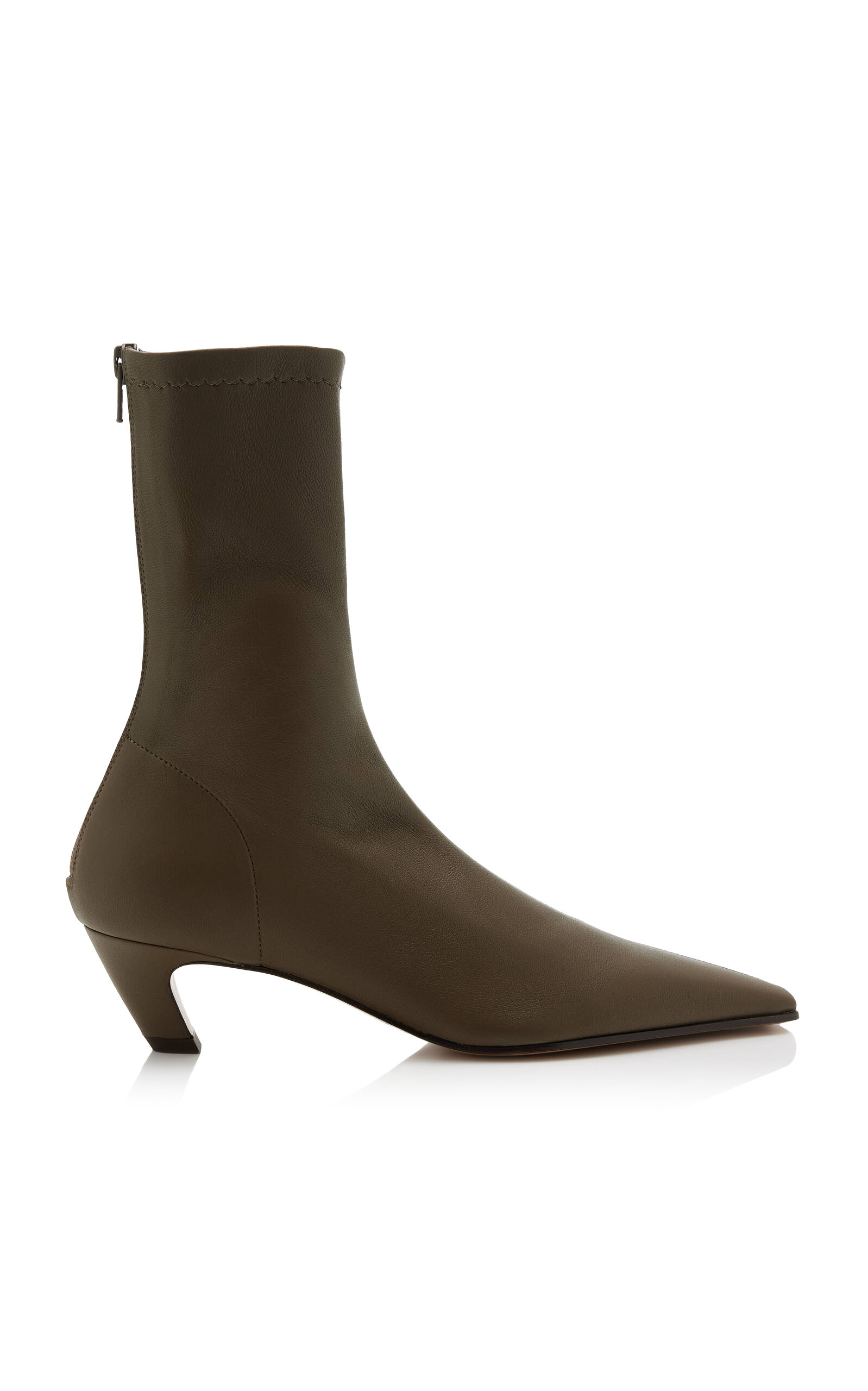 Khaite Arizona Leather Ankle Boots