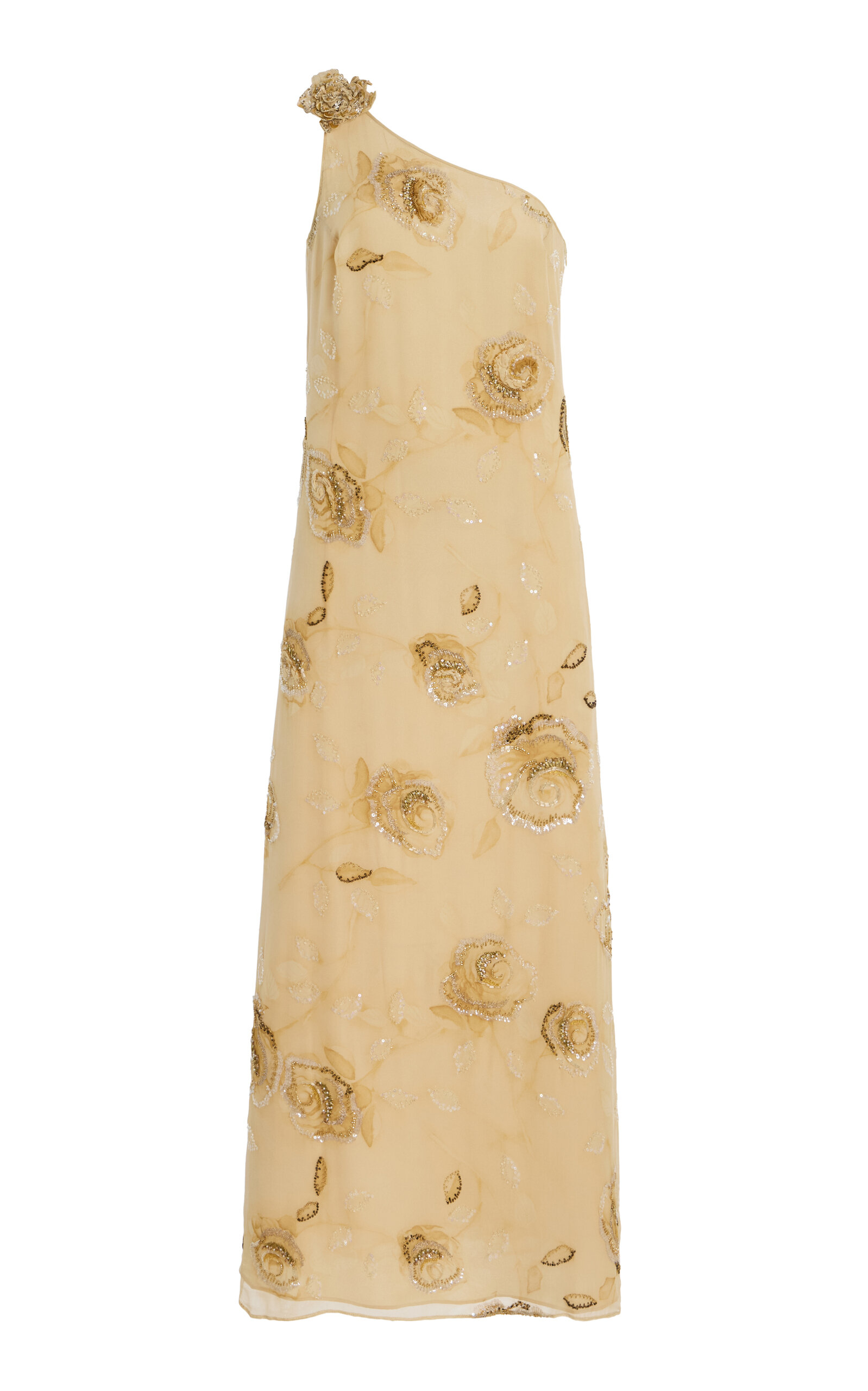 Happy Isles Pamela Dennis 2000s Beaded & Sequined Maxi Dress