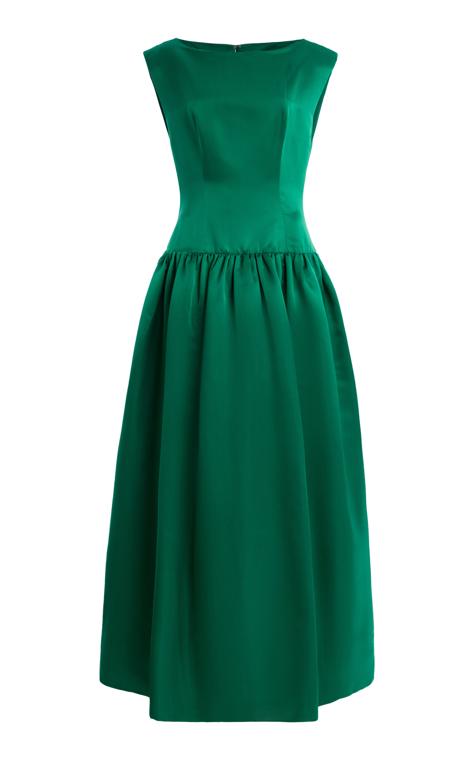 Happy Isles Oscar De La Renta 80s Drop-waist Silk Gown